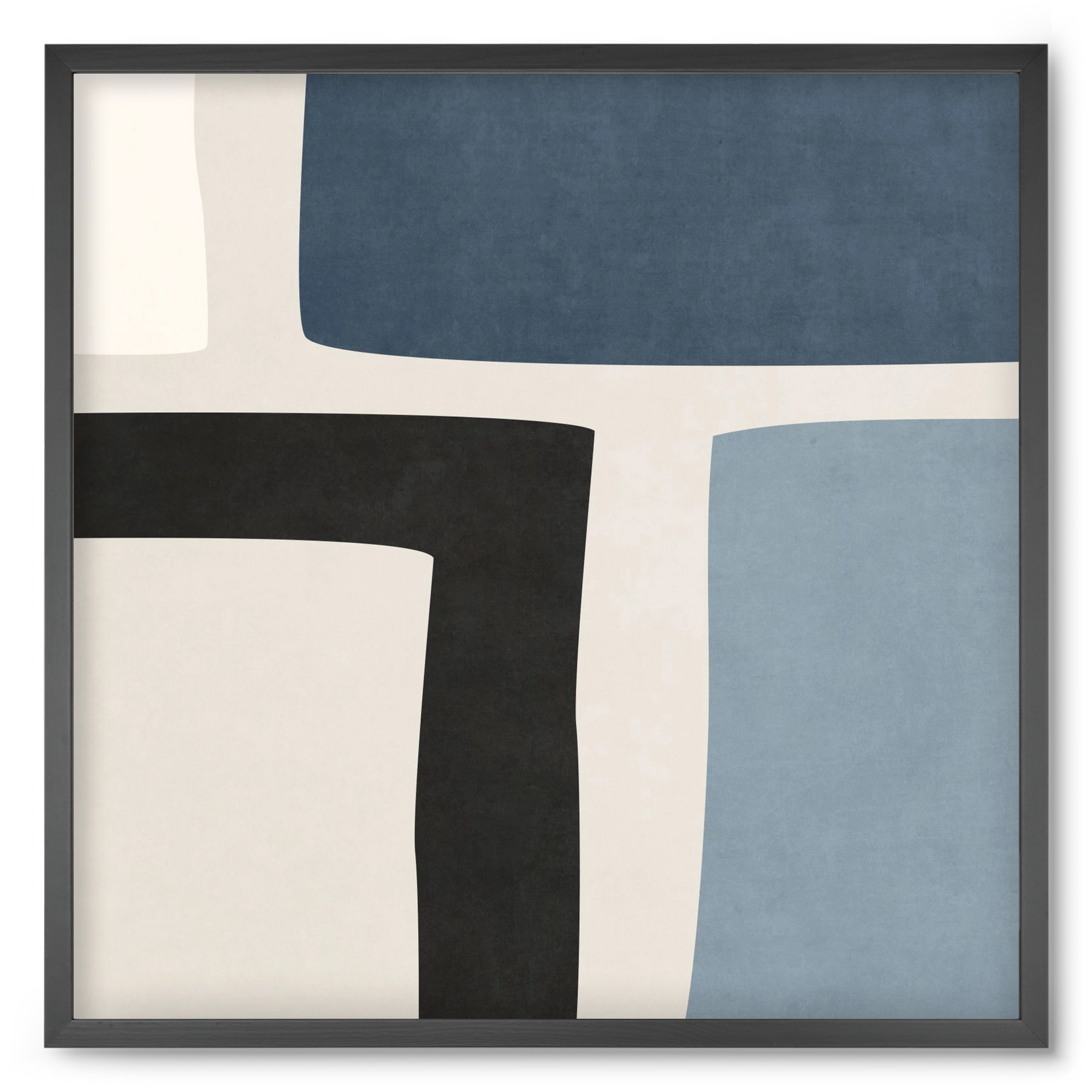 MINIMAL  ART - GEOMETRIC SHAPES 02, 50x50 cm (50x50 cm), Fekete keret