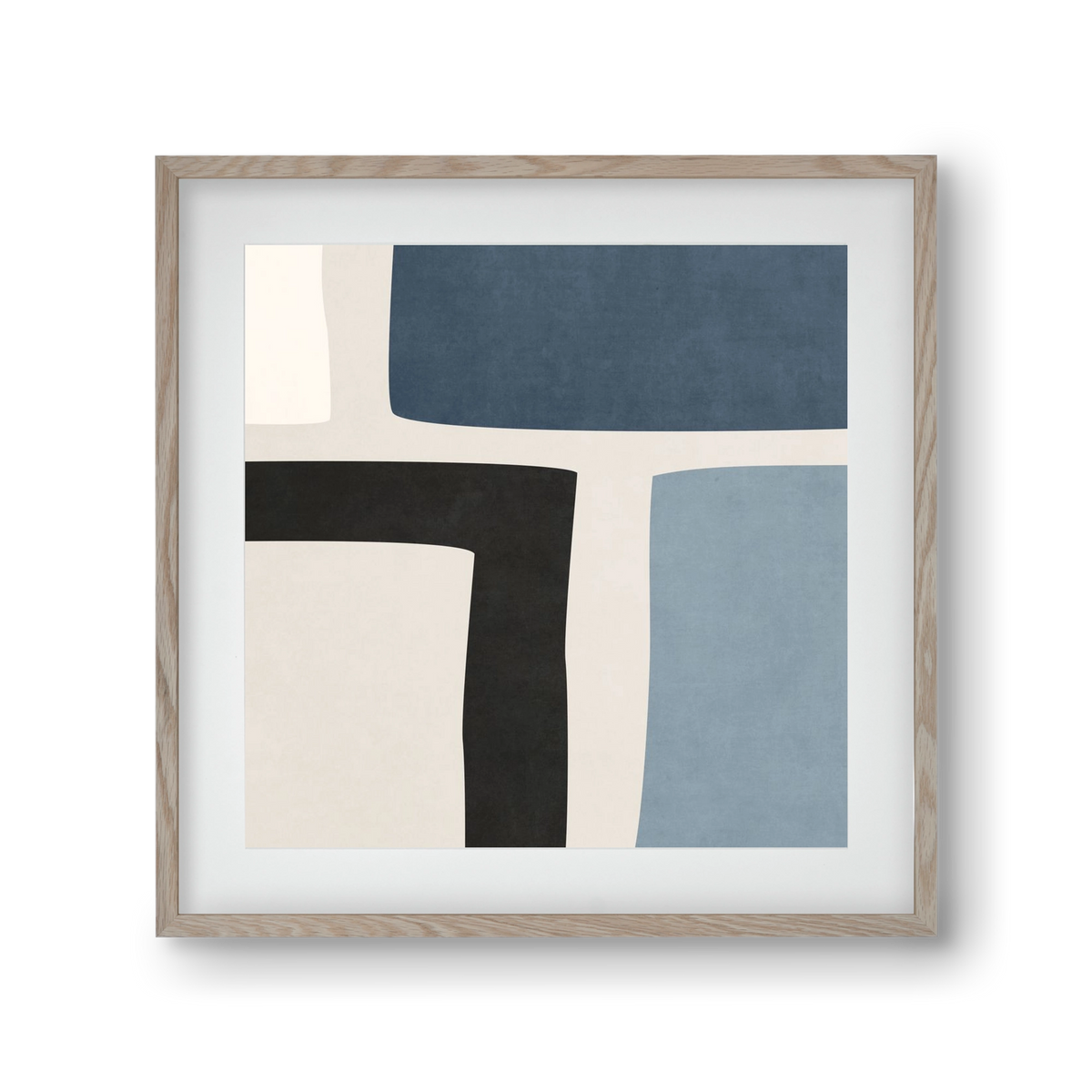 MINIMAL  ART - GEOMETRIC SHAPES 02, 30x30 cm (20x20 cm), Tölgy keret, paszpartuval