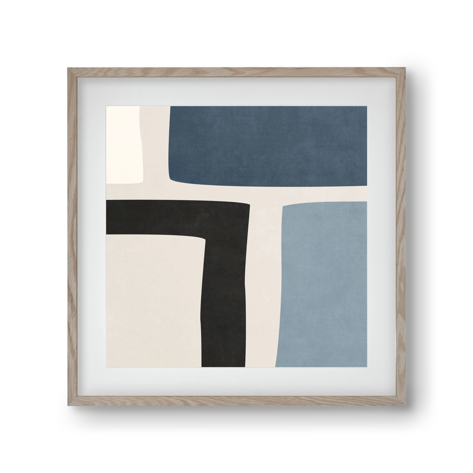 MINIMAL  ART - GEOMETRIC SHAPES 02, 30x30 cm (20x20 cm), Tölgy keret, paszpartuval