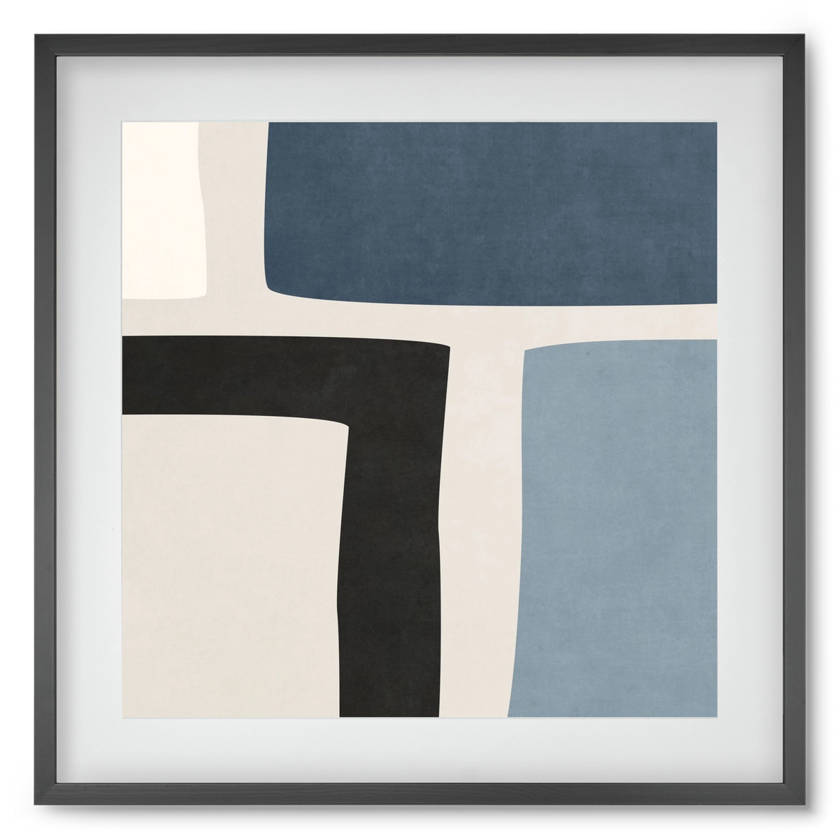 MINIMAL  ART - GEOMETRIC SHAPES 02, 50x50 cm (40x40 cm), Fekete keret, paszpartuval