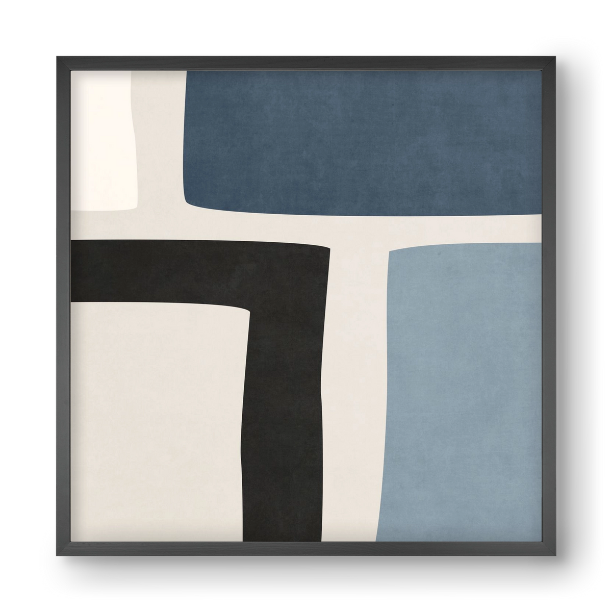 MINIMAL  ART - GEOMETRIC SHAPES 02, 40x40 cm (40x40 cm), Fekete keret