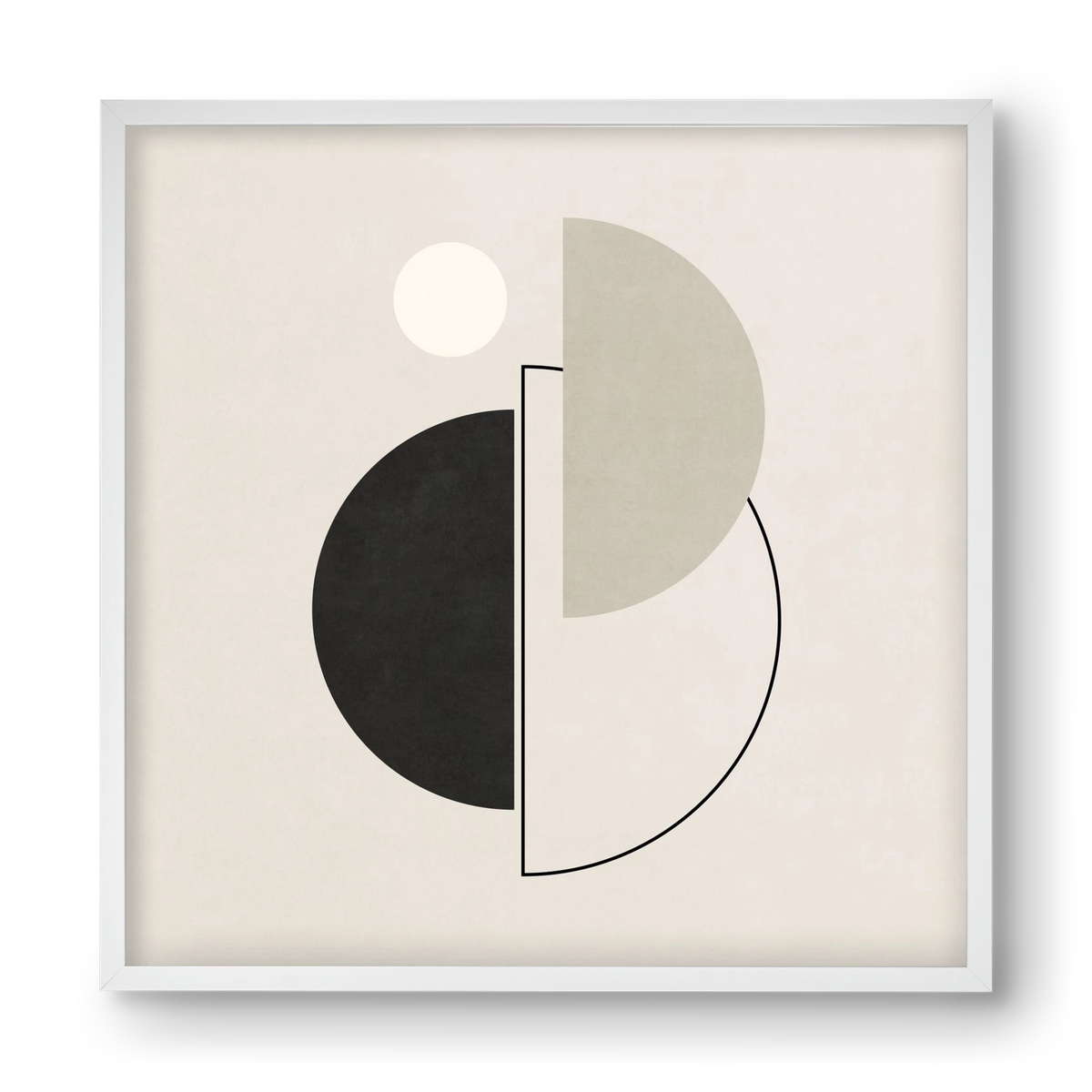 MINIMAL  ART - GEOMETRIC SHAPES 05, 40x40 cm (40x40 cm), Fehér keret