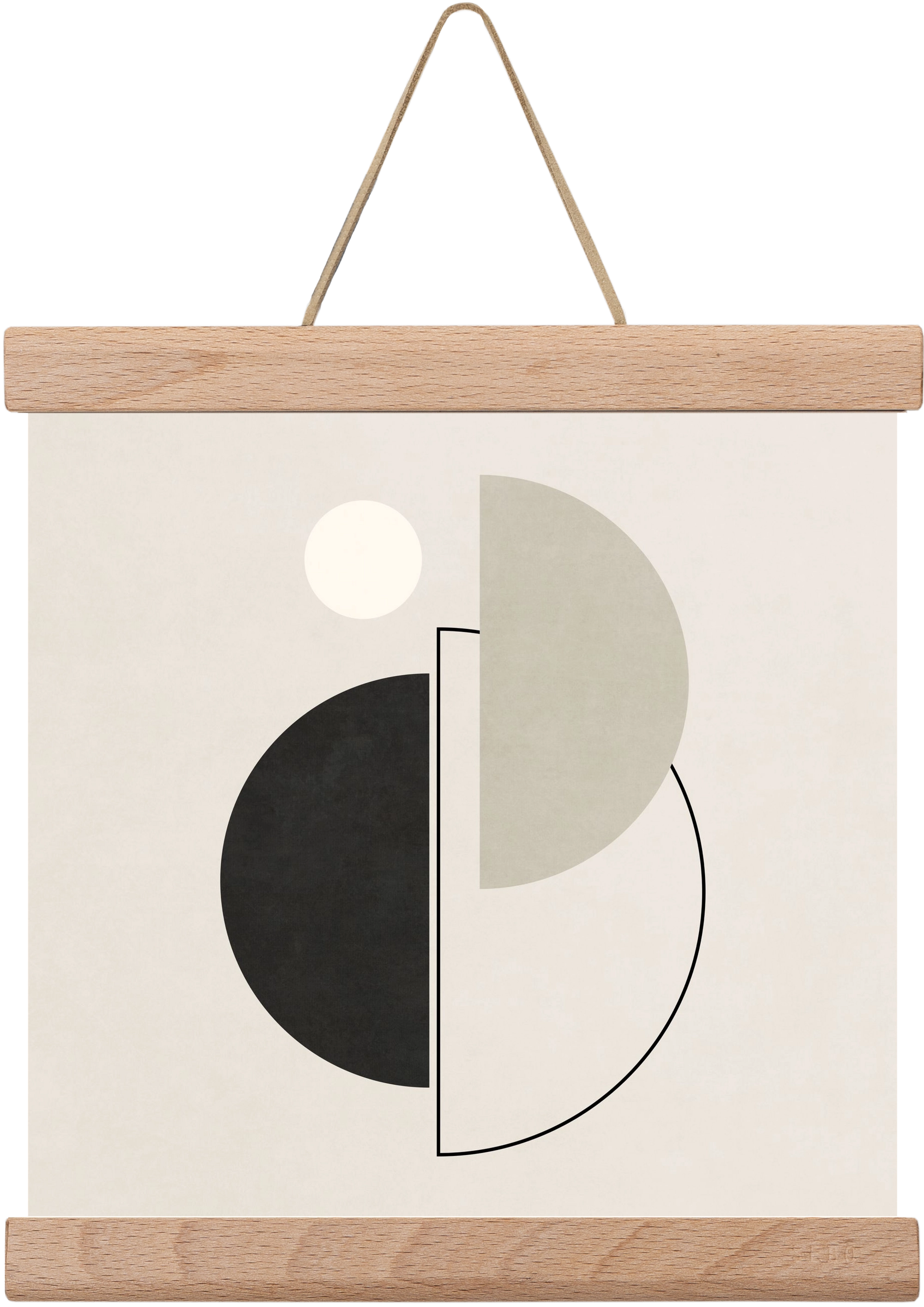 MINIMAL  ART - GEOMETRIC SHAPES 05, 20x20 cm (20x20 cm), Tölgy akasztó