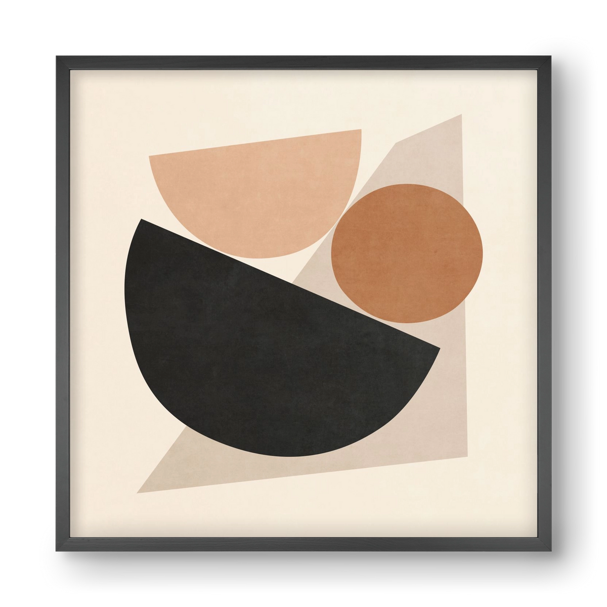 MINIMAL  ART - GEOMETRIC SHAPES 04, 40x40 cm (40x40 cm), Fekete keret