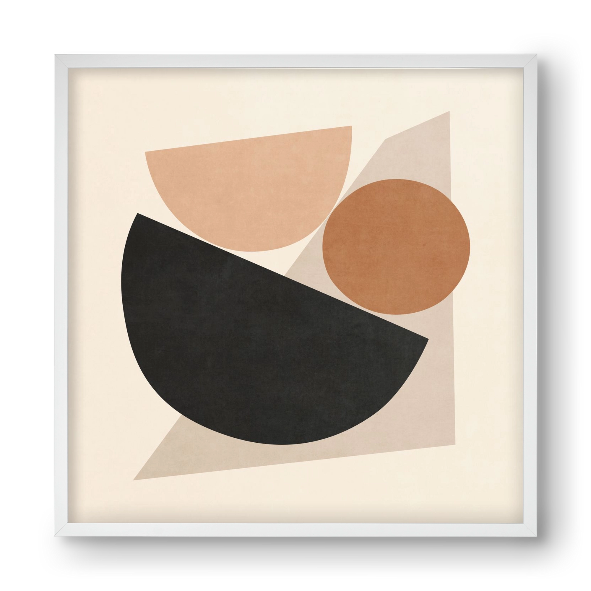 MINIMAL  ART - GEOMETRIC SHAPES 04, 40x40 cm (40x40 cm), Fehér keret
