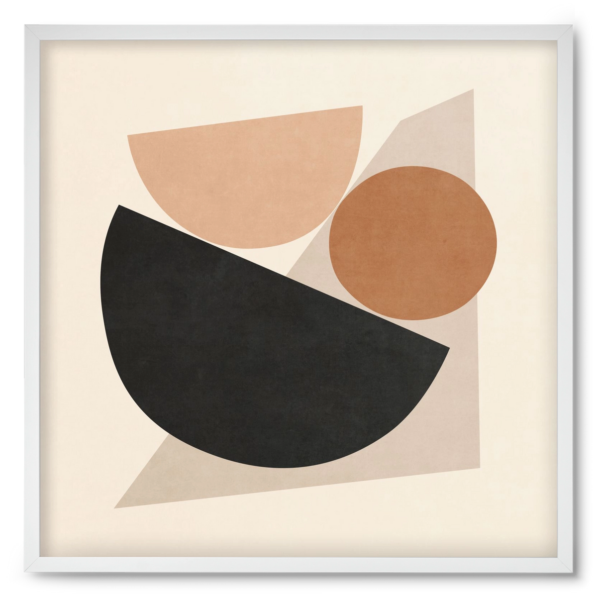 MINIMAL  ART - GEOMETRIC SHAPES 04, 50x50 cm (50x50 cm), Fehér keret