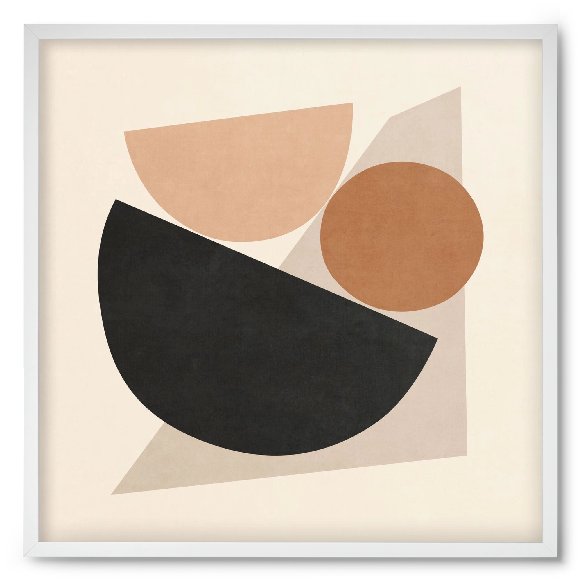 MINIMAL  ART - GEOMETRIC SHAPES 04, 50x50 cm (50x50 cm), Fehér keret