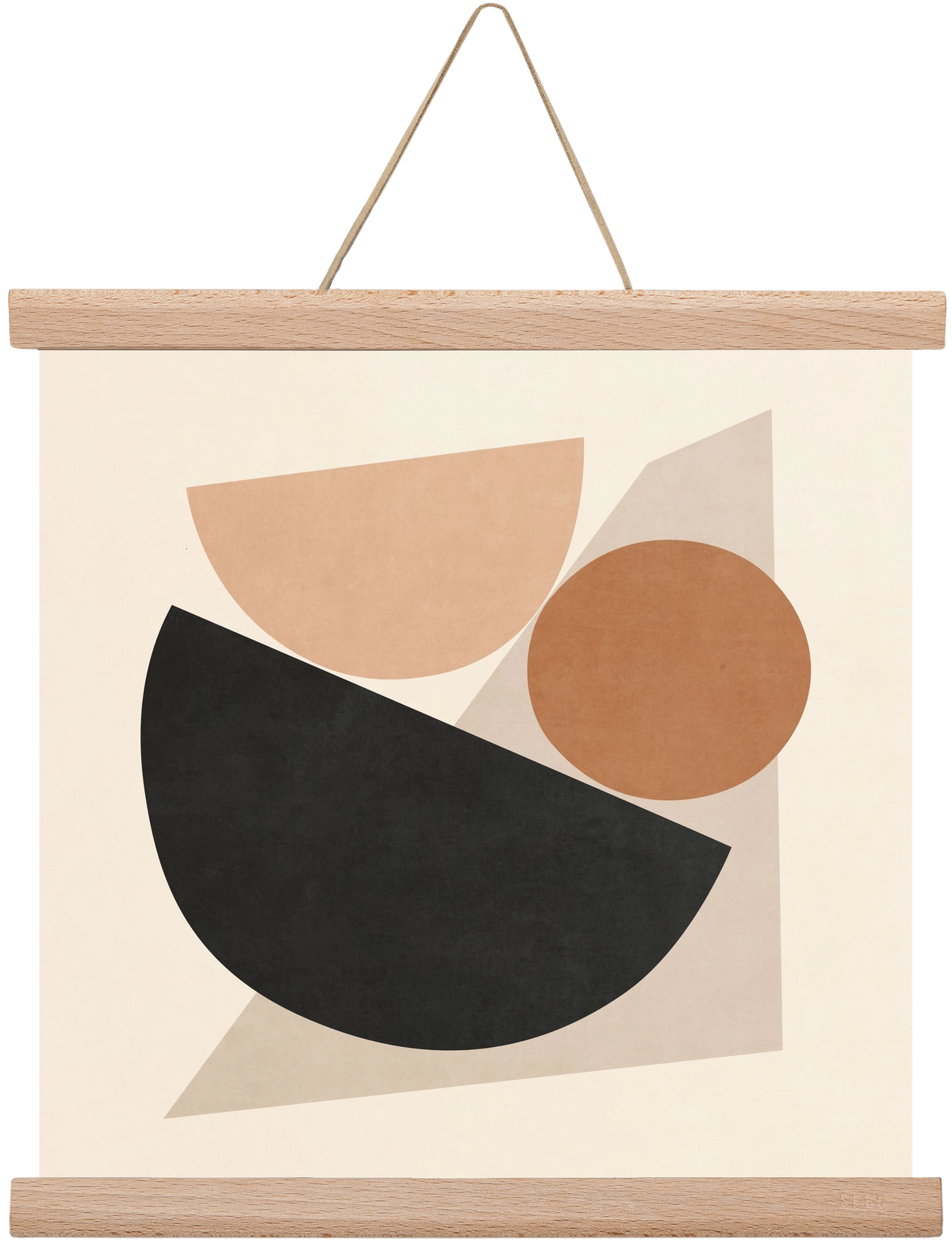 MINIMAL  ART - GEOMETRIC SHAPES 04, 30x30 cm (30x30 cm), Tölgy akasztó