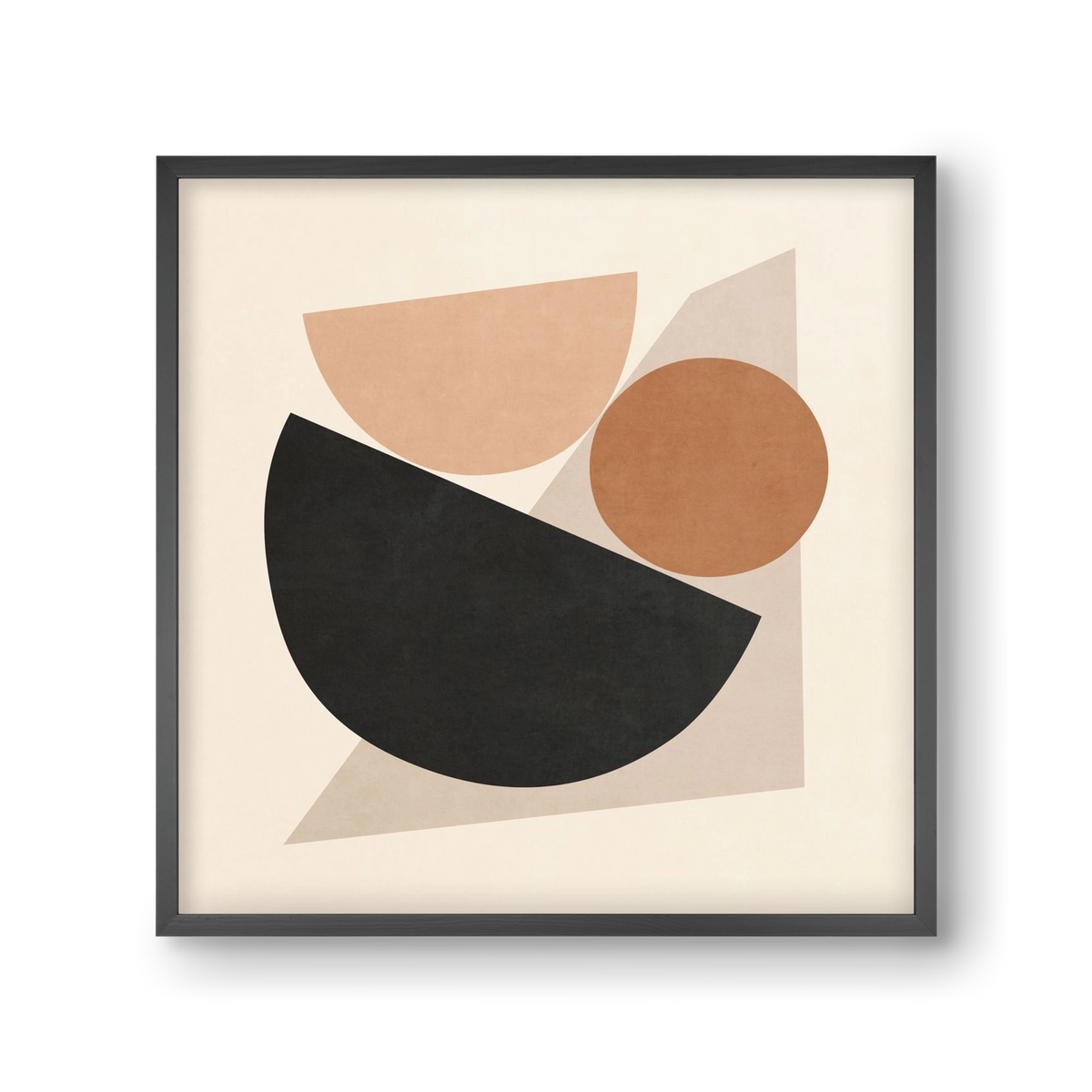 MINIMAL  ART - GEOMETRIC SHAPES 04, 30x30 cm (30x30 cm), Fekete keret