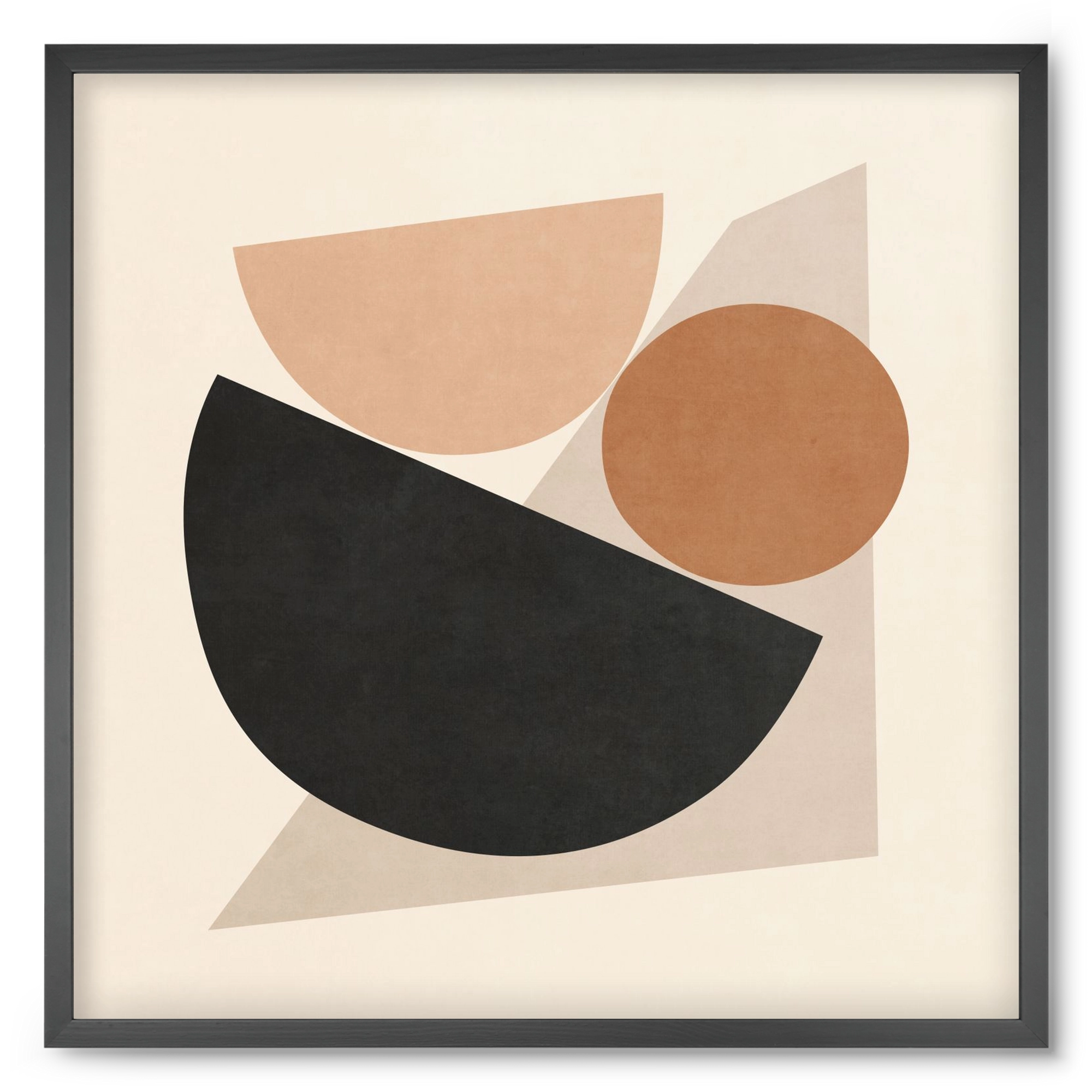 MINIMAL  ART - GEOMETRIC SHAPES 04, 50x50 cm (50x50 cm), Fekete keret