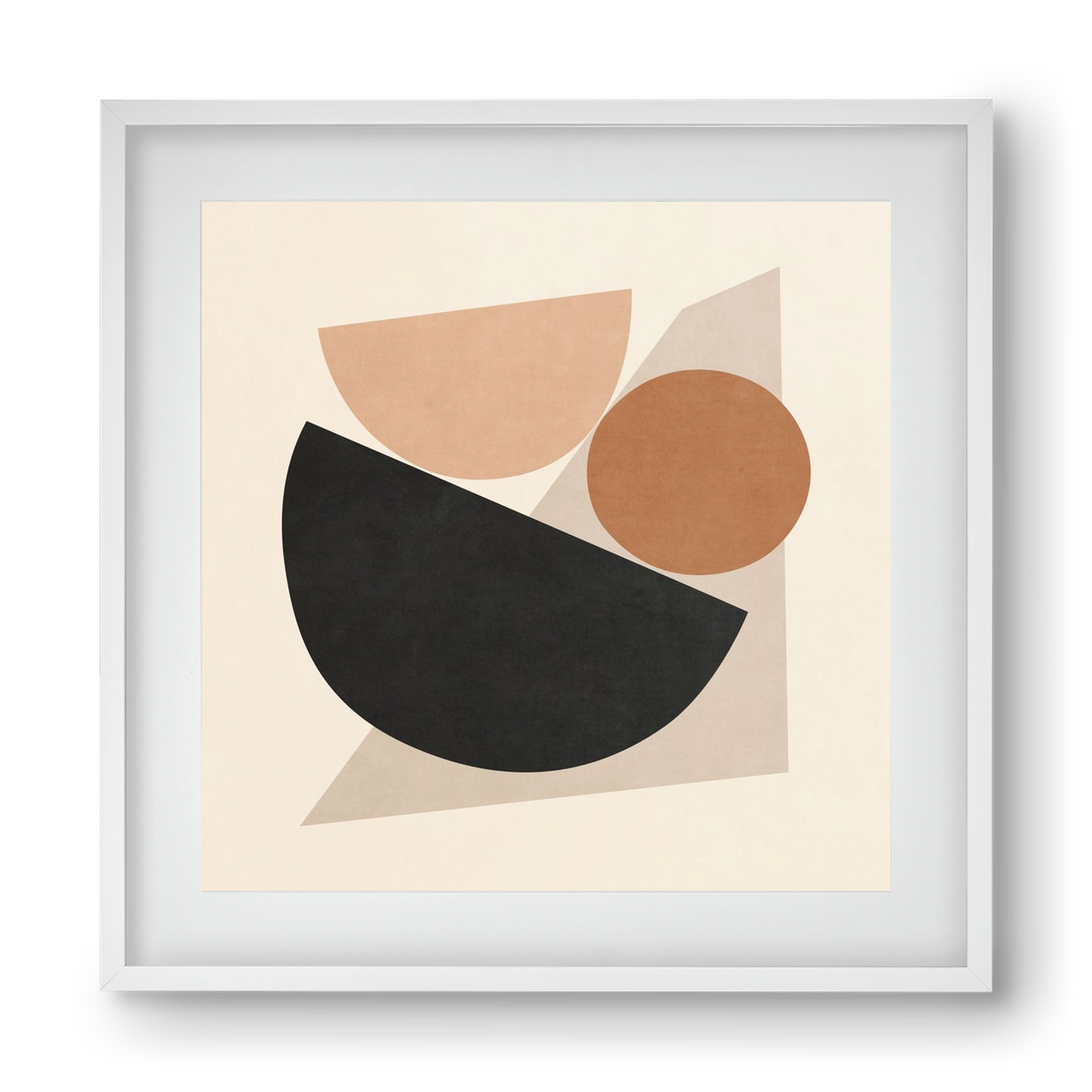 MINIMAL  ART - GEOMETRIC SHAPES 04, 40x40 cm (30x30 cm), Fehér keret, paszpartuval