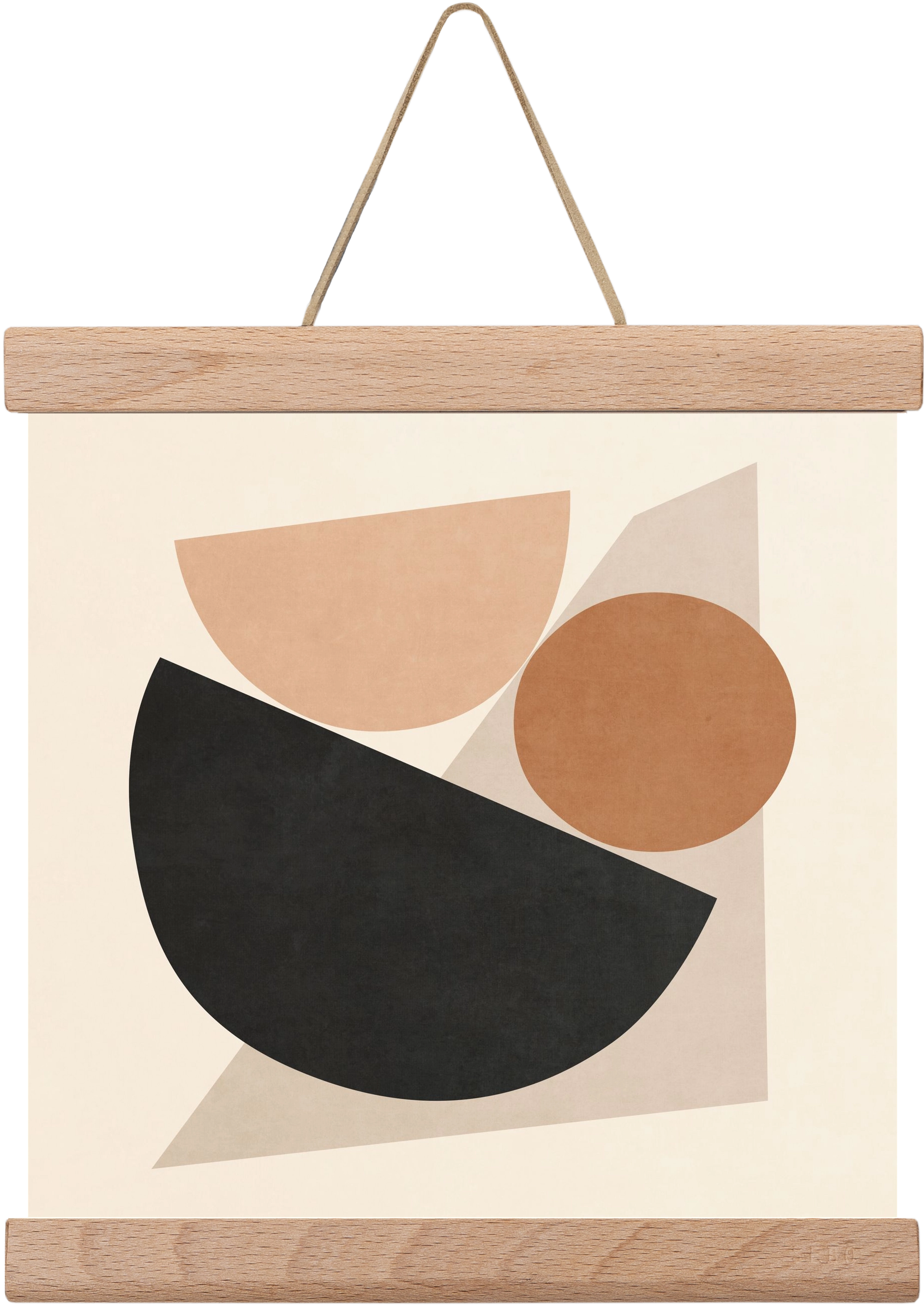 MINIMAL  ART - GEOMETRIC SHAPES 04, 20x20 cm (20x20 cm), Tölgy akasztó