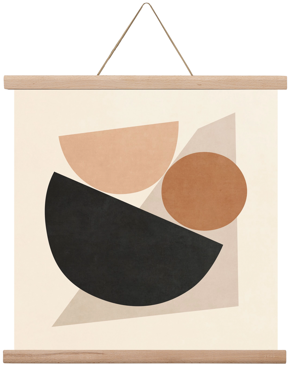MINIMAL  ART - GEOMETRIC SHAPES 04, 40x40 cm (40x40 cm), Tölgy akasztó