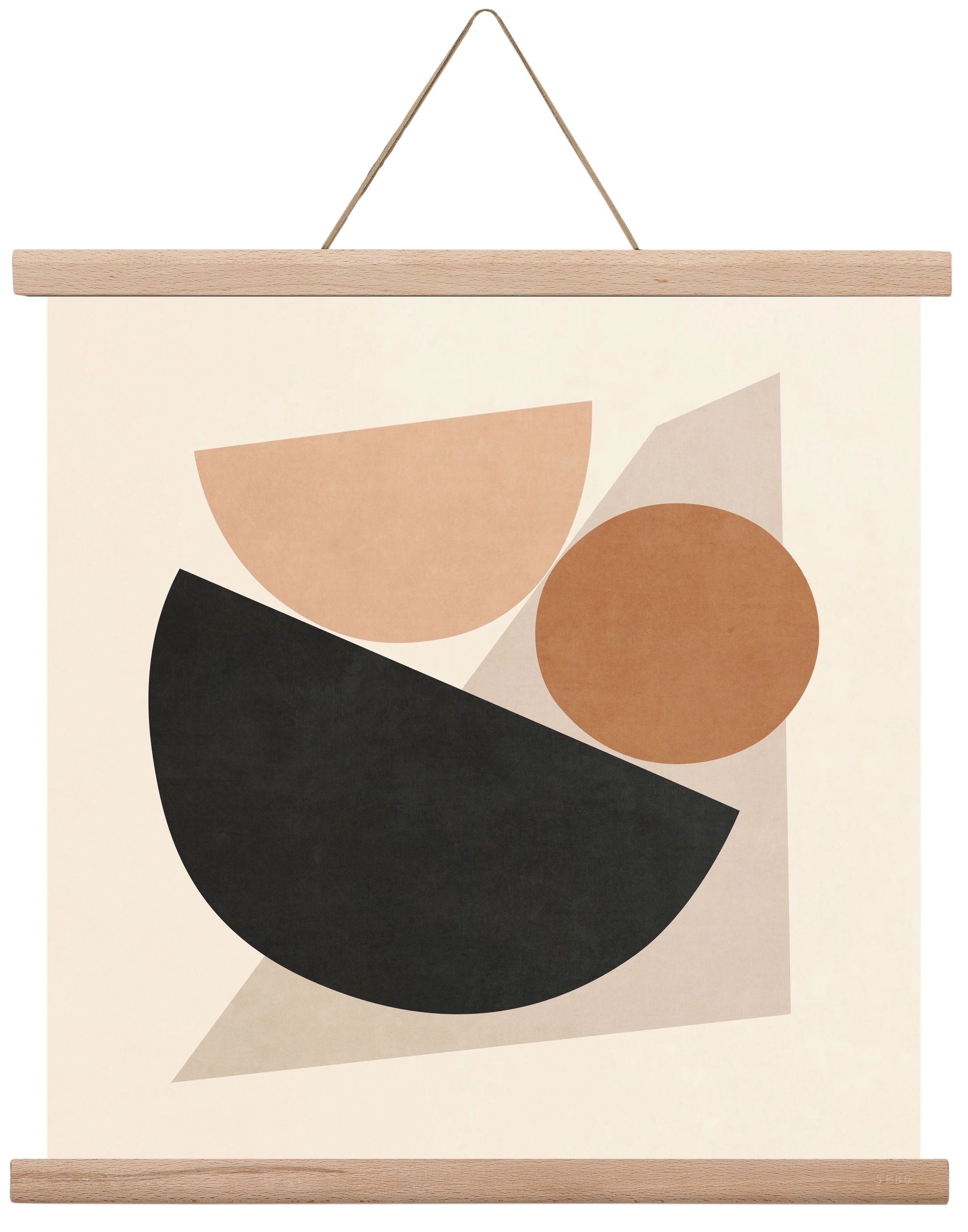 MINIMAL  ART - GEOMETRIC SHAPES 04, 40x40 cm (40x40 cm), Tölgy akasztó
