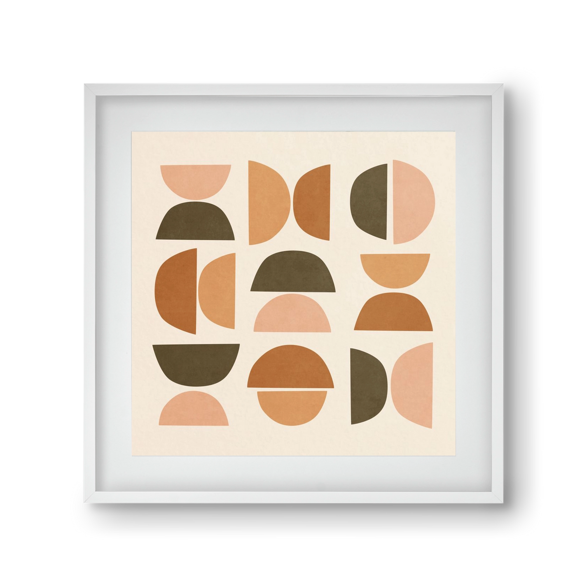 MINIMAL GEOMETIC ART 01, 30x30 cm (20x20 cm), Fehér keret, paszpartuval