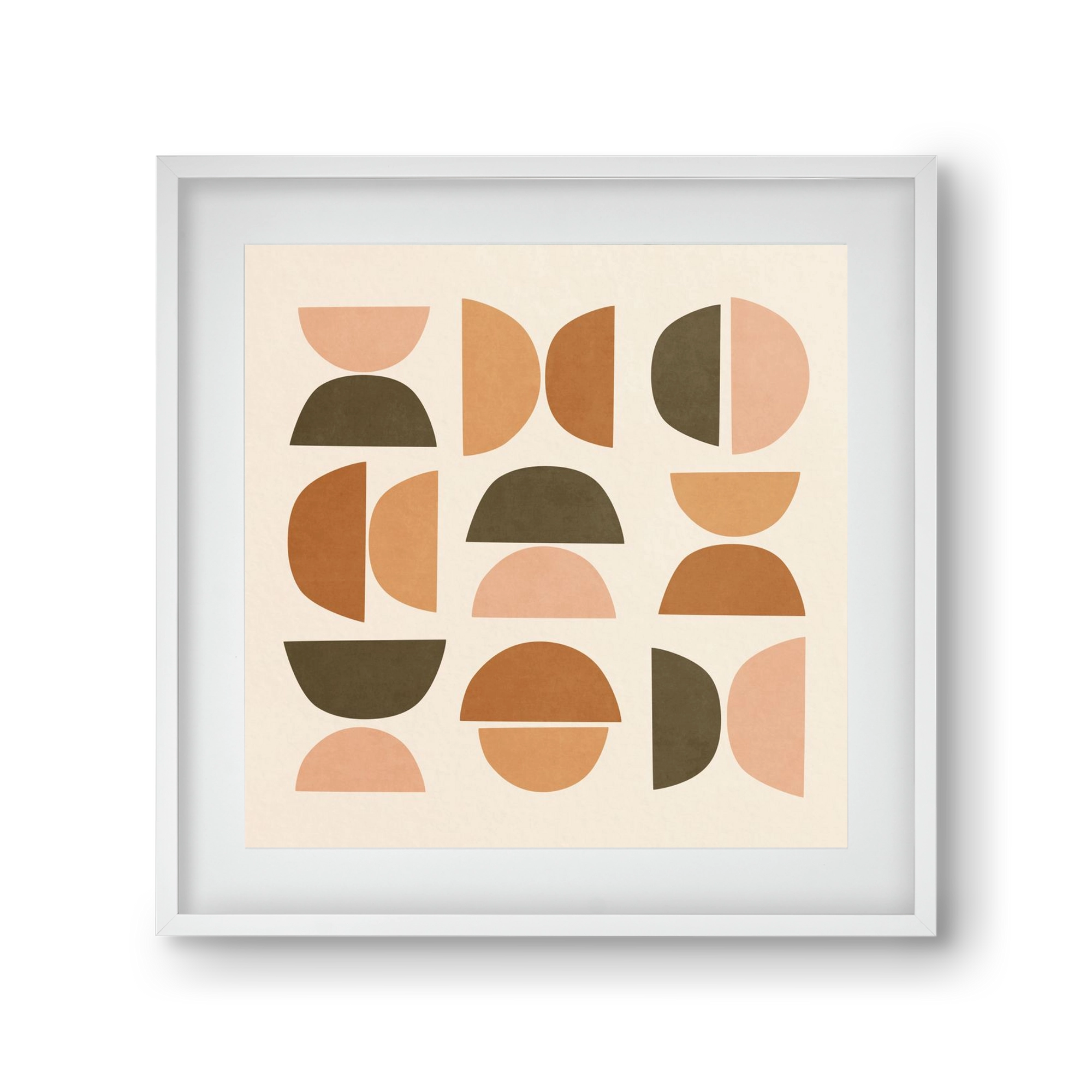 MINIMAL GEOMETIC ART 01, 30x30 cm (20x20 cm), Fehér keret, paszpartuval