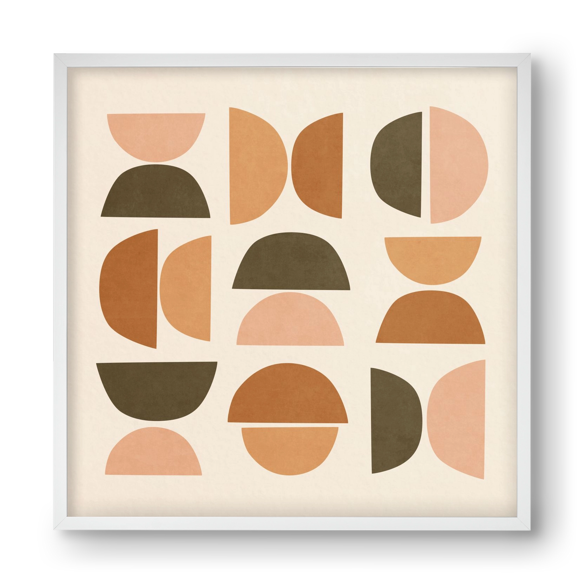 MINIMAL GEOMETIC ART 01, 40x40 cm (40x40 cm), Fehér keret