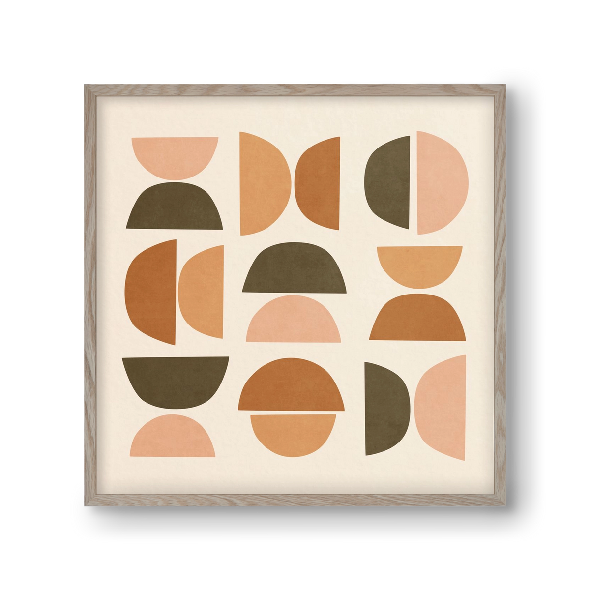 MINIMAL GEOMETIC ART 01, 30x30 cm (30x30 cm), Tölgy keret