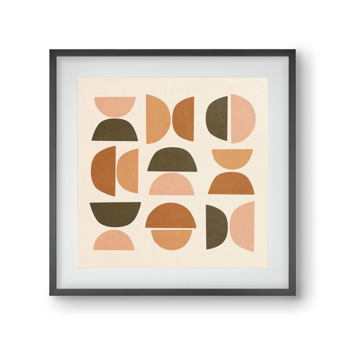 MINIMAL GEOMETIC ART 01, 30x30 cm (20x20 cm), Fekete keret, paszpartuval