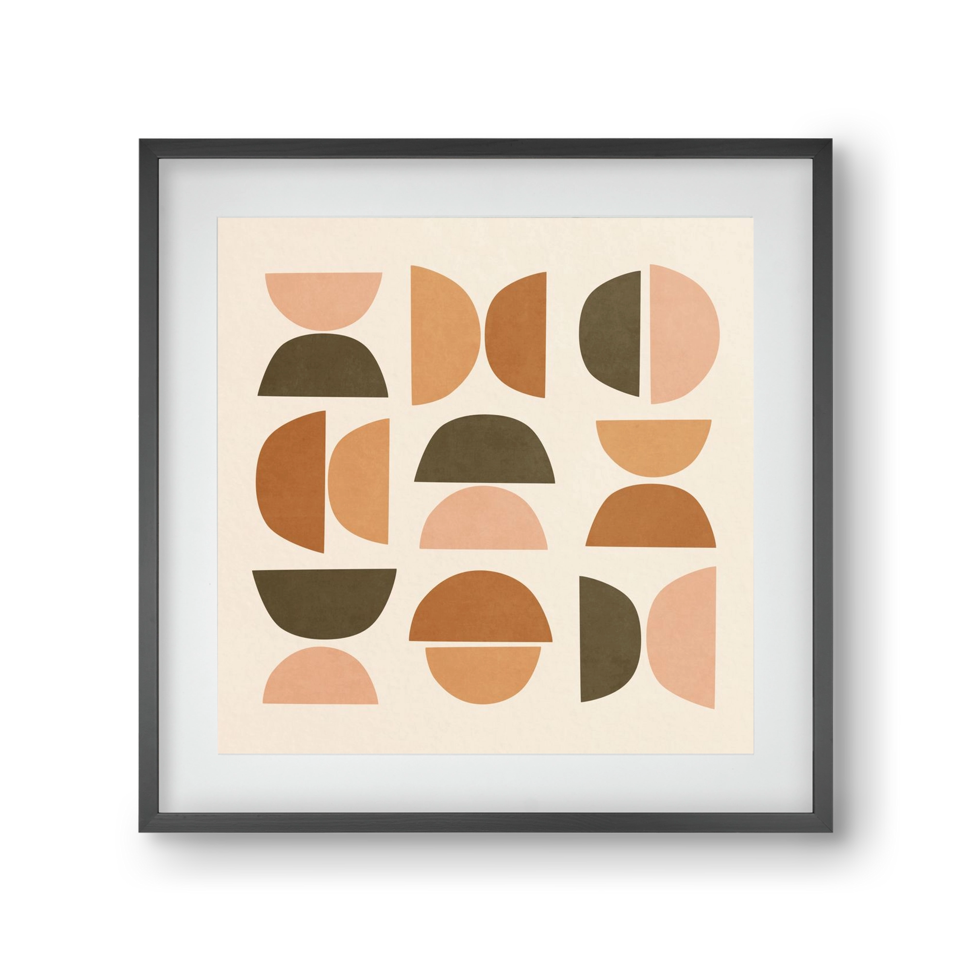 MINIMAL GEOMETIC ART 01, 30x30 cm (20x20 cm), Fekete keret, paszpartuval