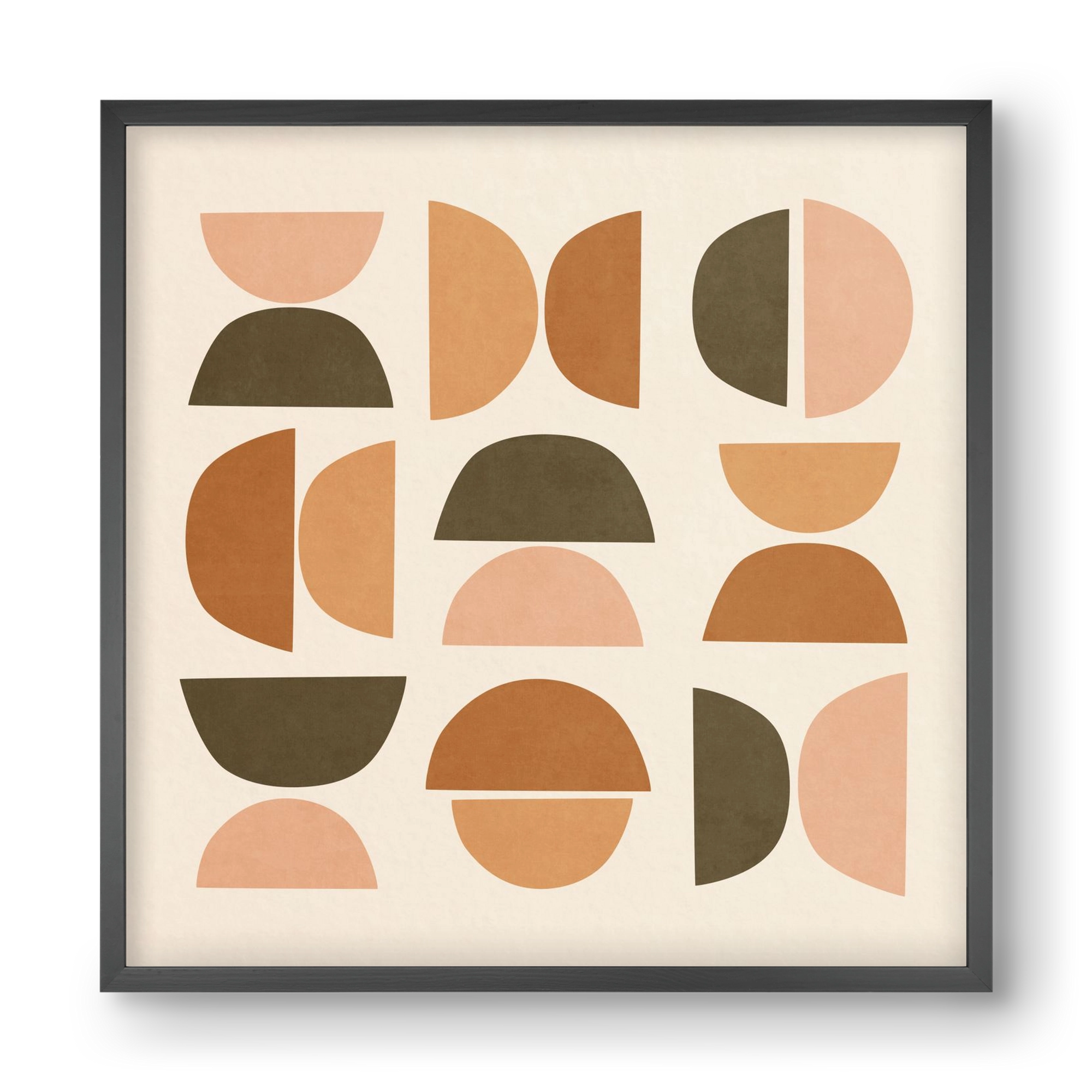 MINIMAL GEOMETIC ART 01, 40x40 cm (40x40 cm), Fekete keret