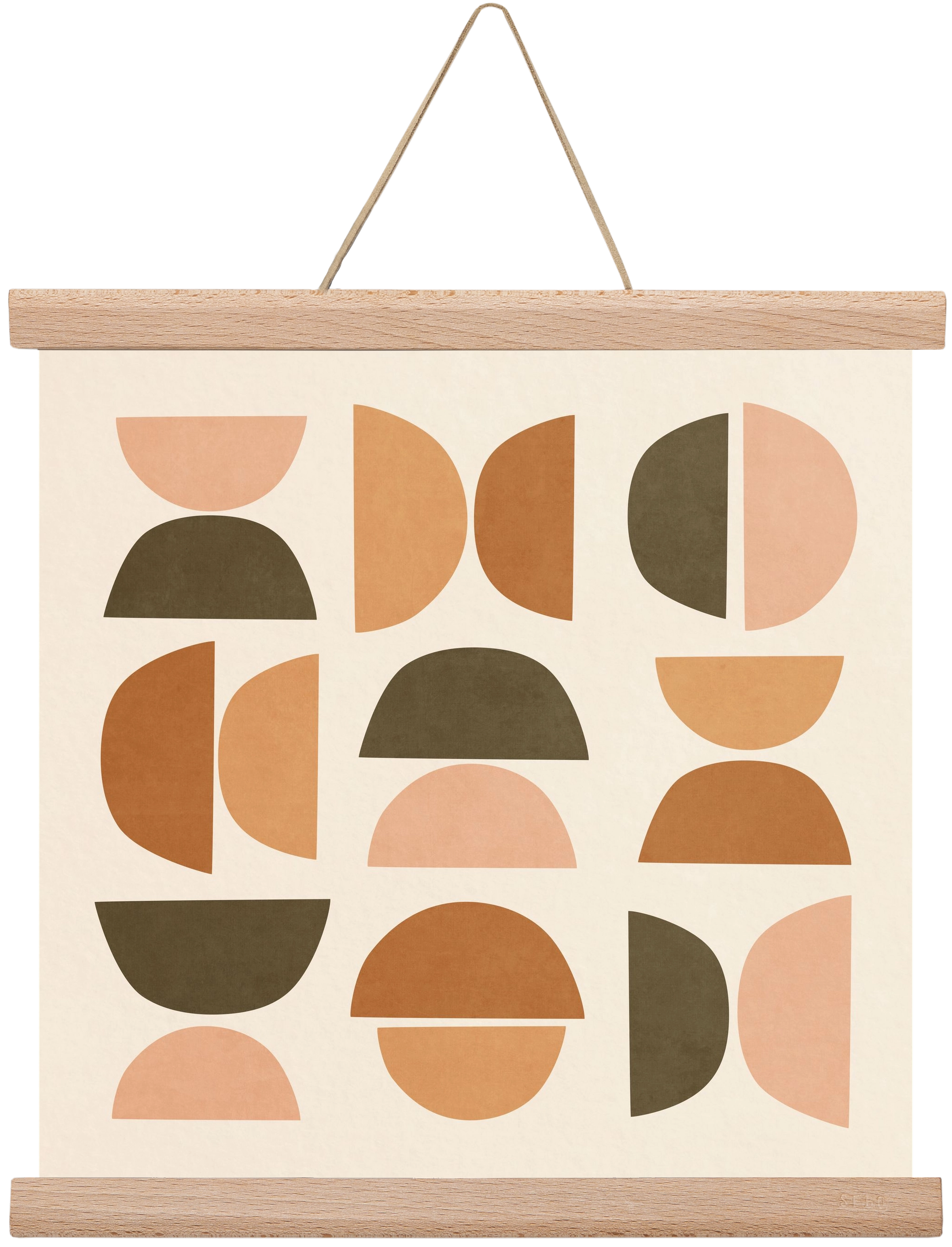 MINIMAL GEOMETIC ART 01, 30x30 cm (30x30 cm), Tölgy akasztó