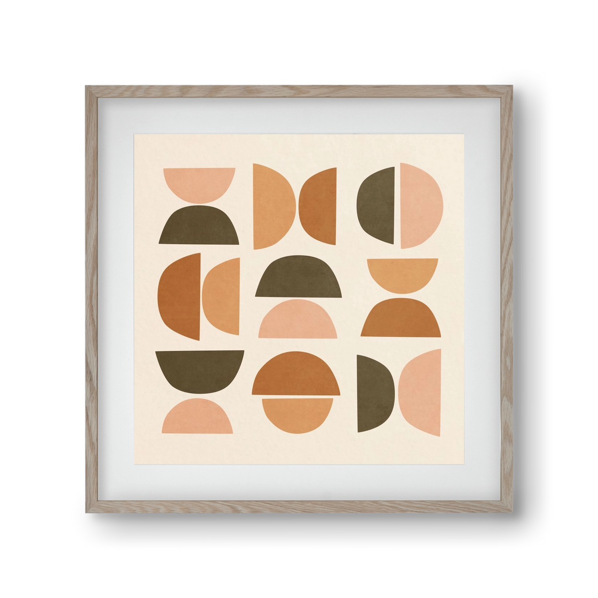 MINIMAL GEOMETIC ART 01, 30x30 cm (20x20 cm), Tölgy keret, paszpartuval