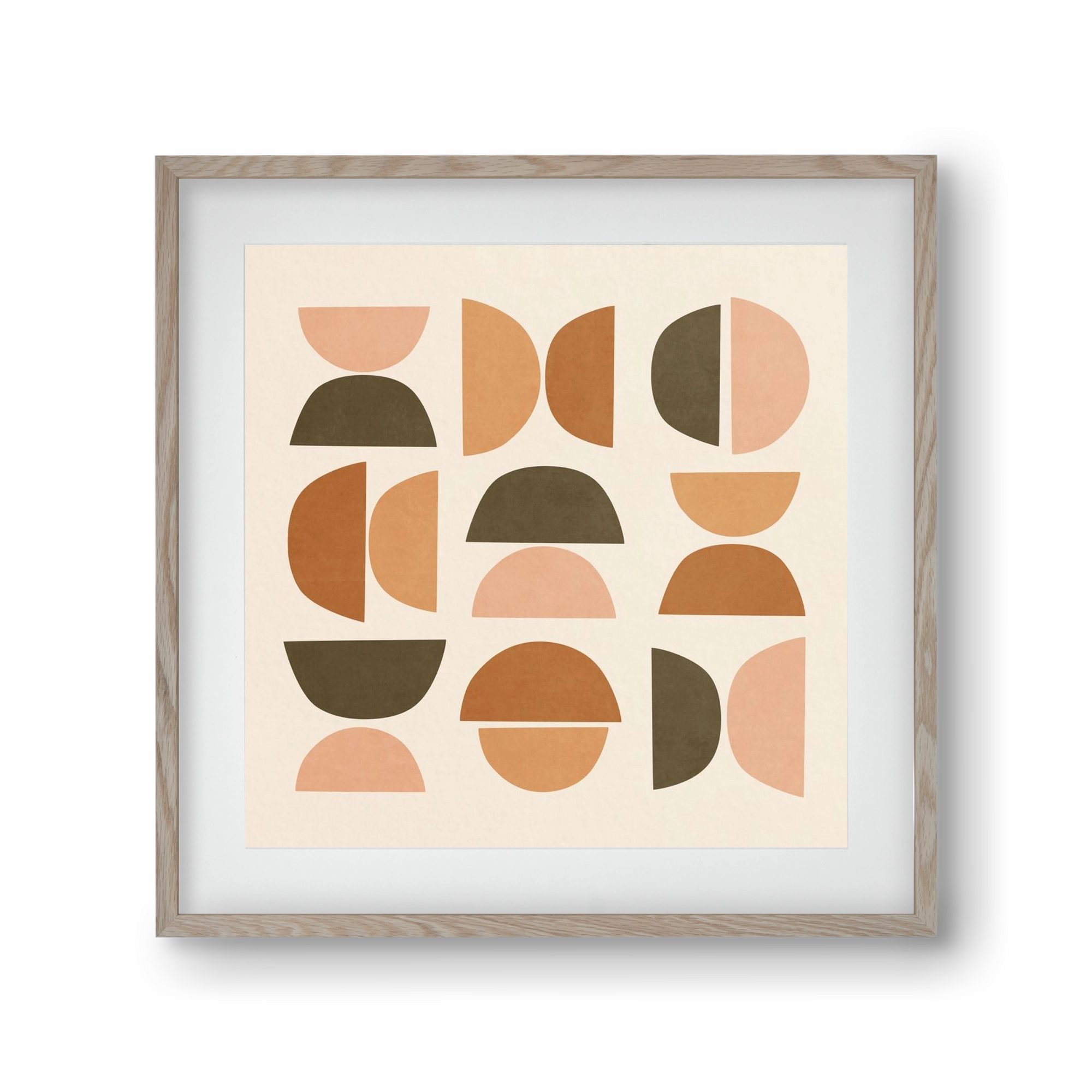 MINIMAL GEOMETIC ART 01, 30x30 cm (20x20 cm), Tölgy keret, paszpartuval