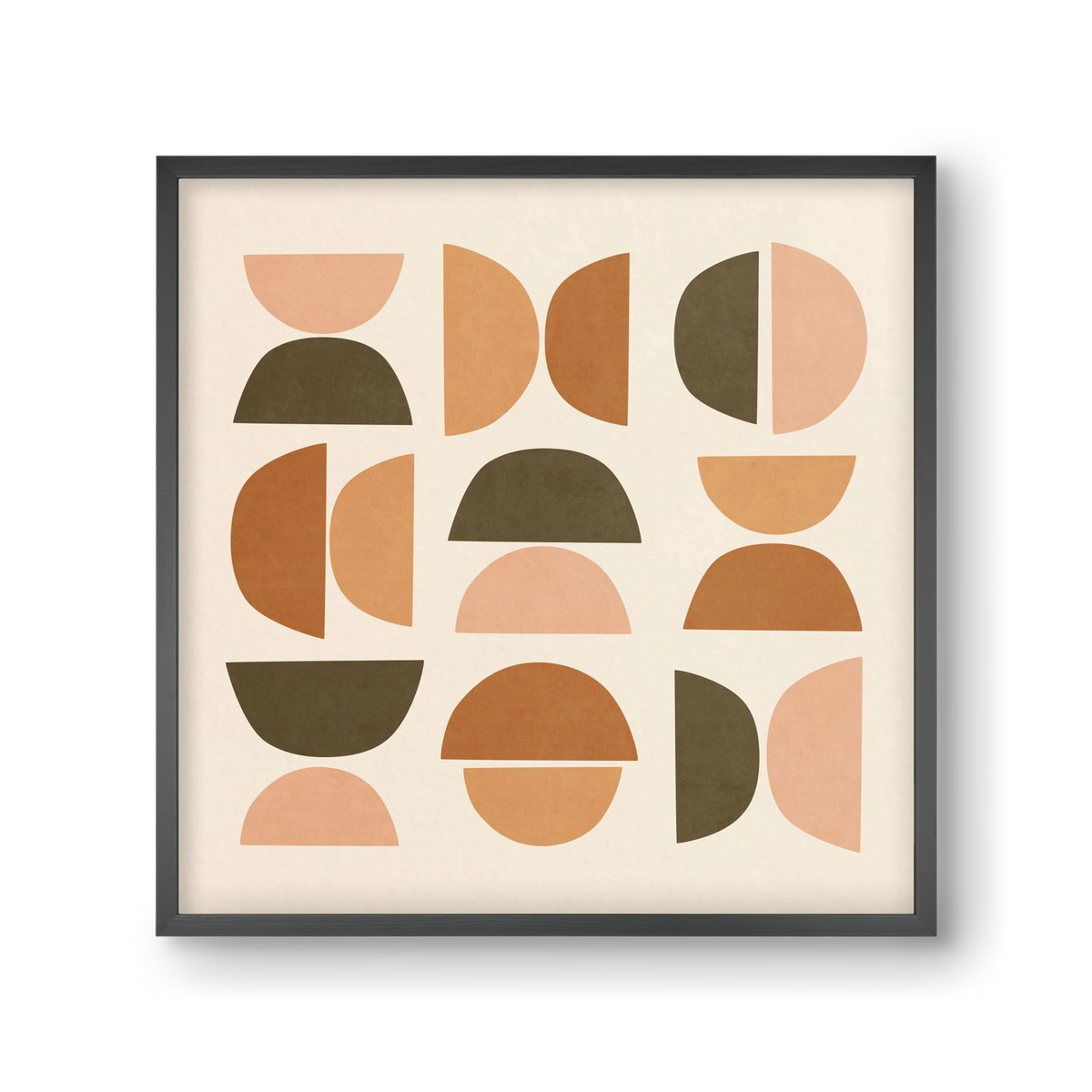 MINIMAL GEOMETIC ART 01, 30x30 cm (30x30 cm), Fekete keret