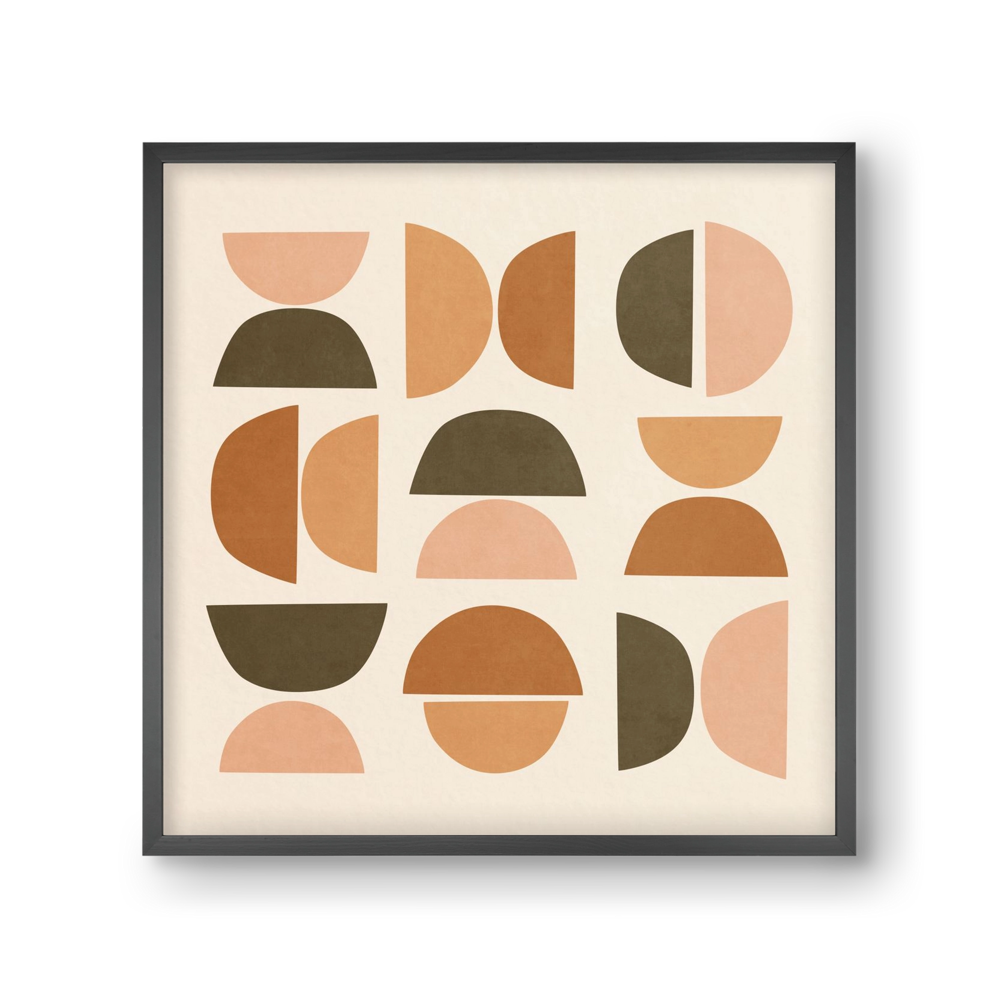 MINIMAL GEOMETIC ART 01, 30x30 cm (30x30 cm), Fekete keret