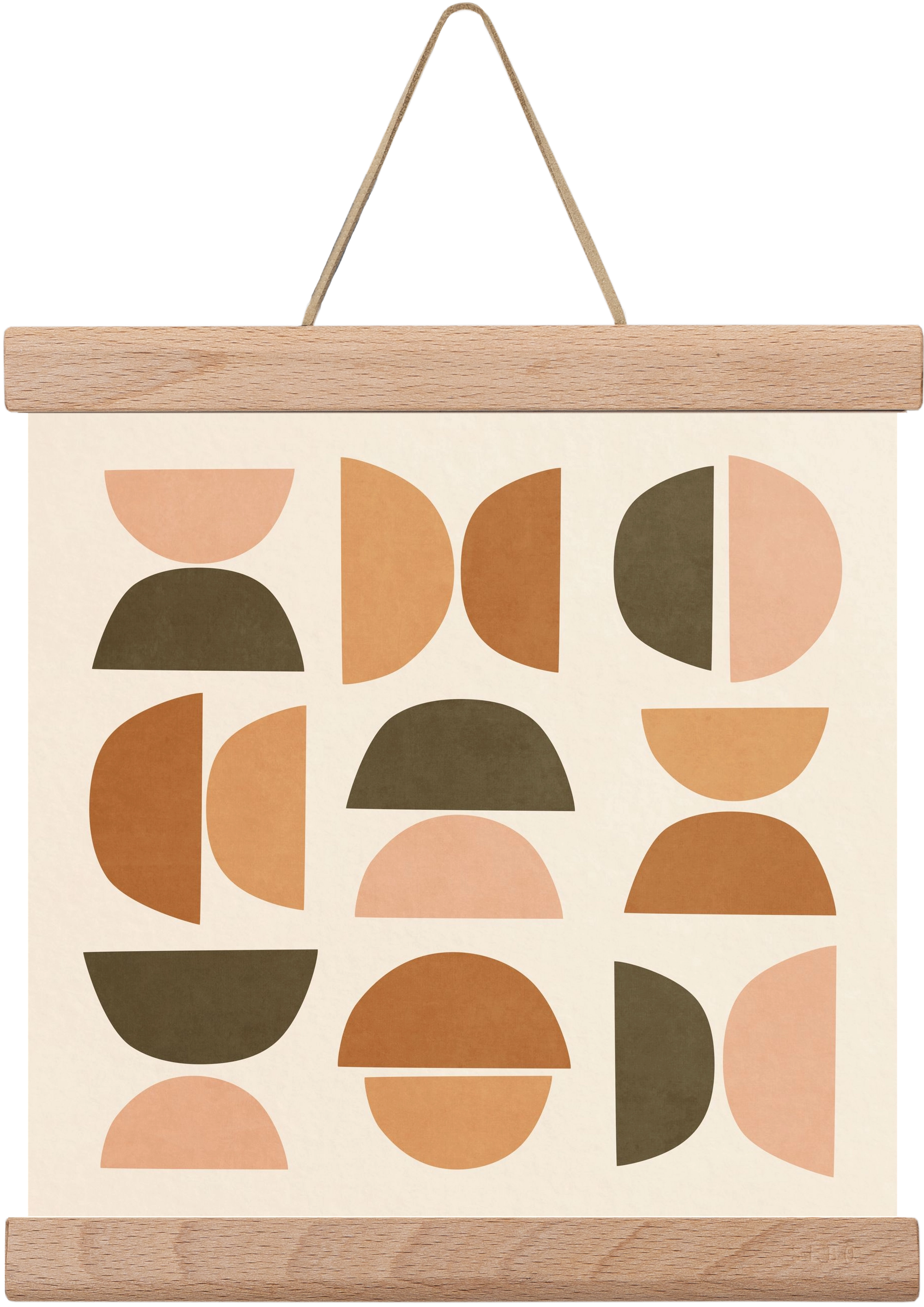 MINIMAL GEOMETIC ART 01, 20x20 cm (20x20 cm), Tölgy akasztó