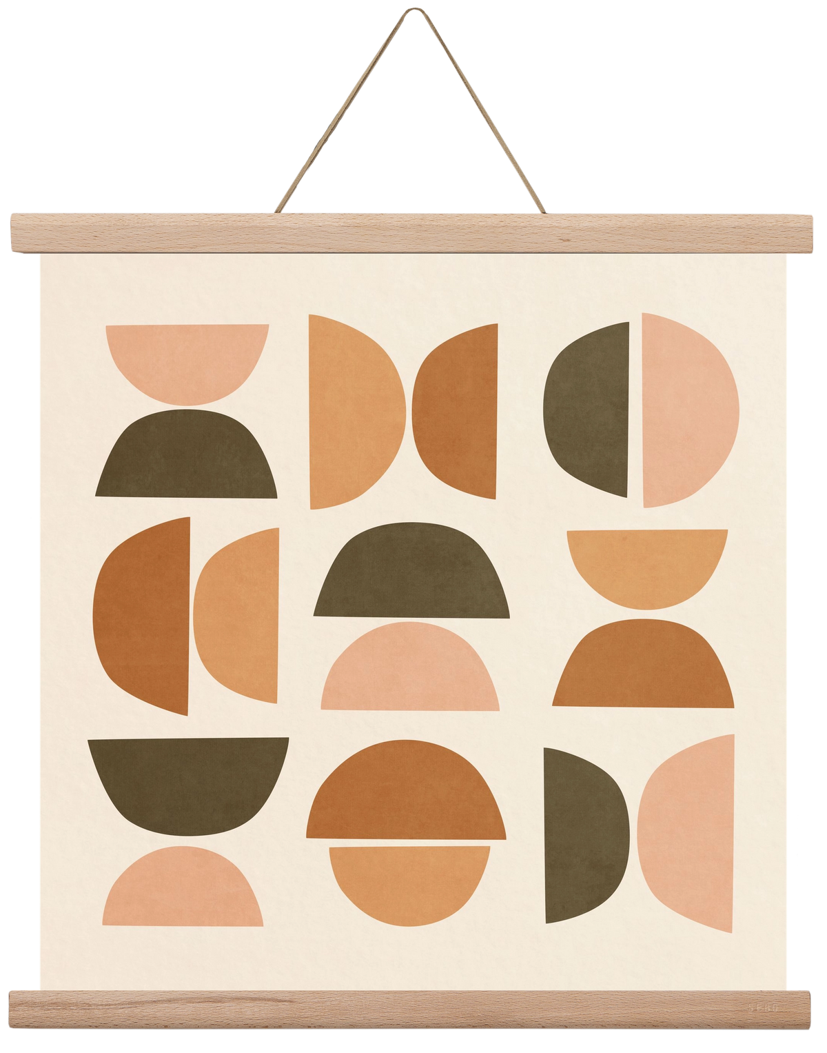 MINIMAL GEOMETIC ART 01, 40x40 cm (40x40 cm), Tölgy akasztó