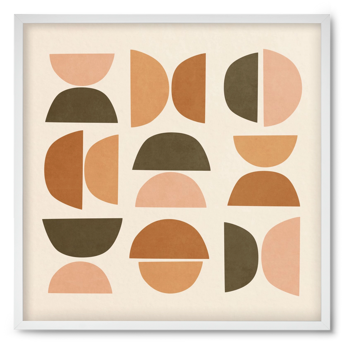 MINIMAL GEOMETIC ART 01, 50x50 cm (50x50 cm), Fehér keret