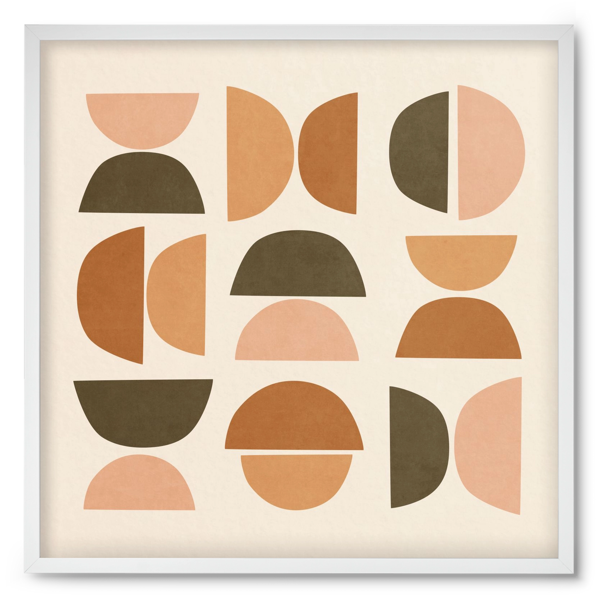 MINIMAL GEOMETIC ART 01, 50x50 cm (50x50 cm), Fehér keret