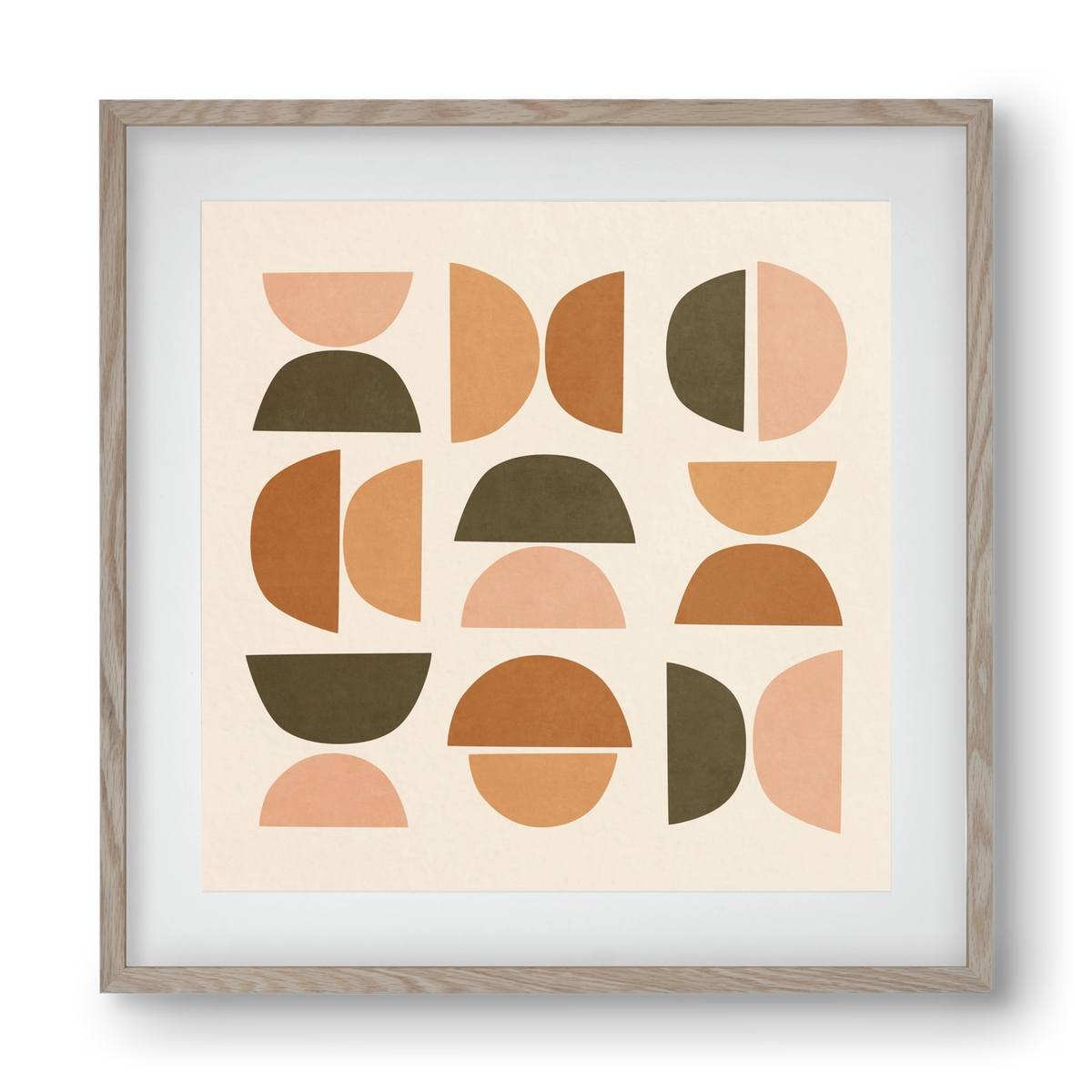 MINIMAL GEOMETIC ART 01, 40x40 cm (30x30 cm), Tölgy keret, paszpartuval