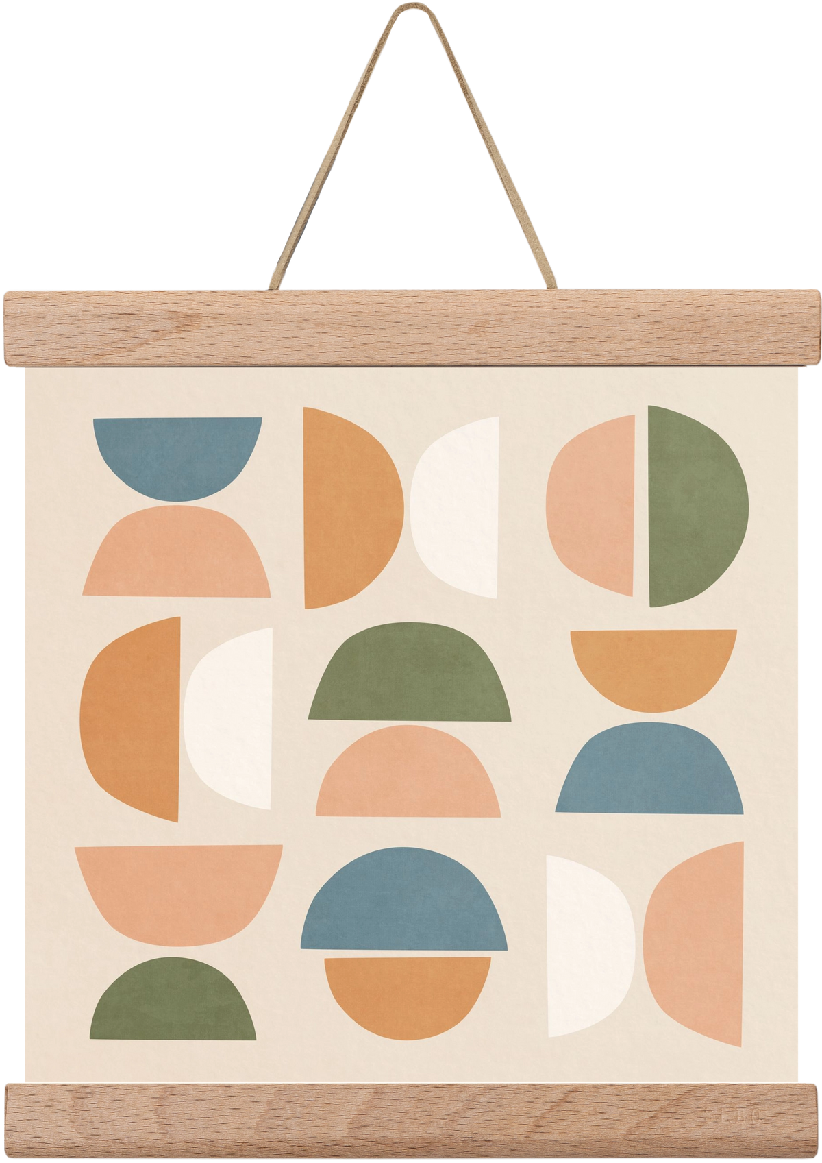 MINIMAL GEOMETIC ART 02, 20x20 cm (20x20 cm), Tölgy akasztó