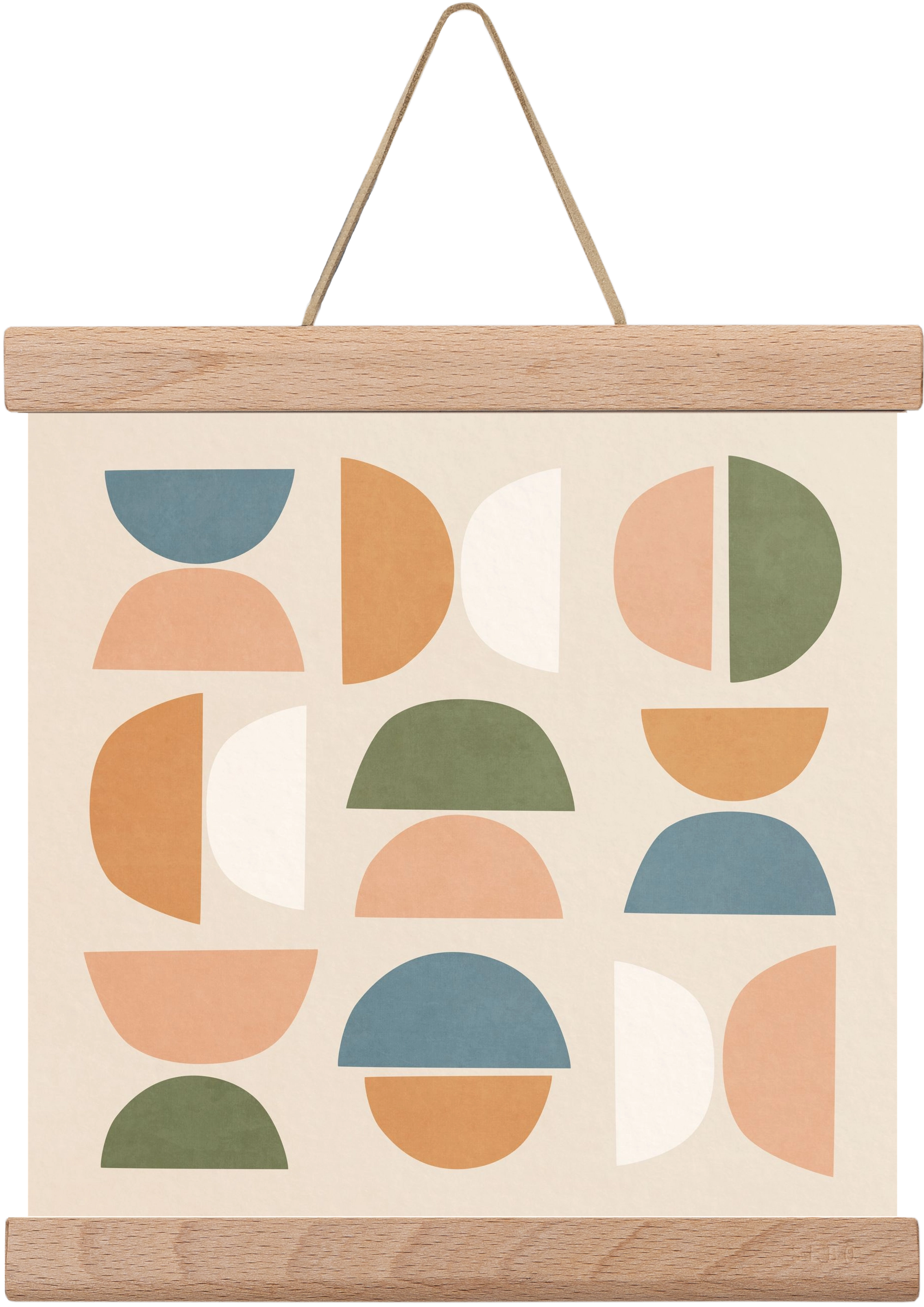 MINIMAL GEOMETIC ART 02, 20x20 cm (20x20 cm), Tölgy akasztó