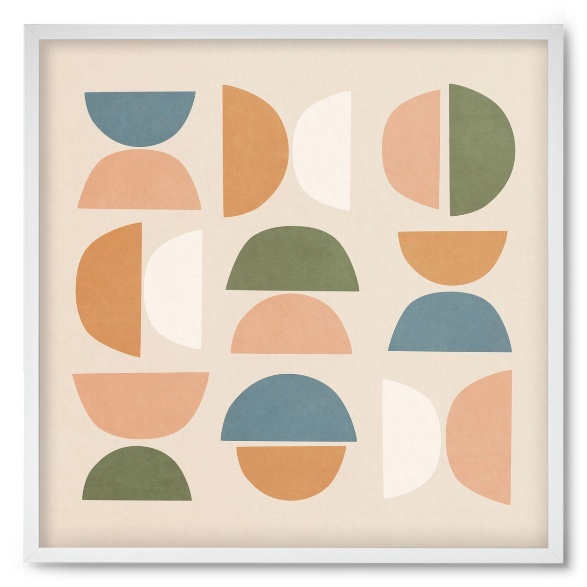 MINIMAL GEOMETIC ART 02, 50x50 cm (50x50 cm), Fehér keret