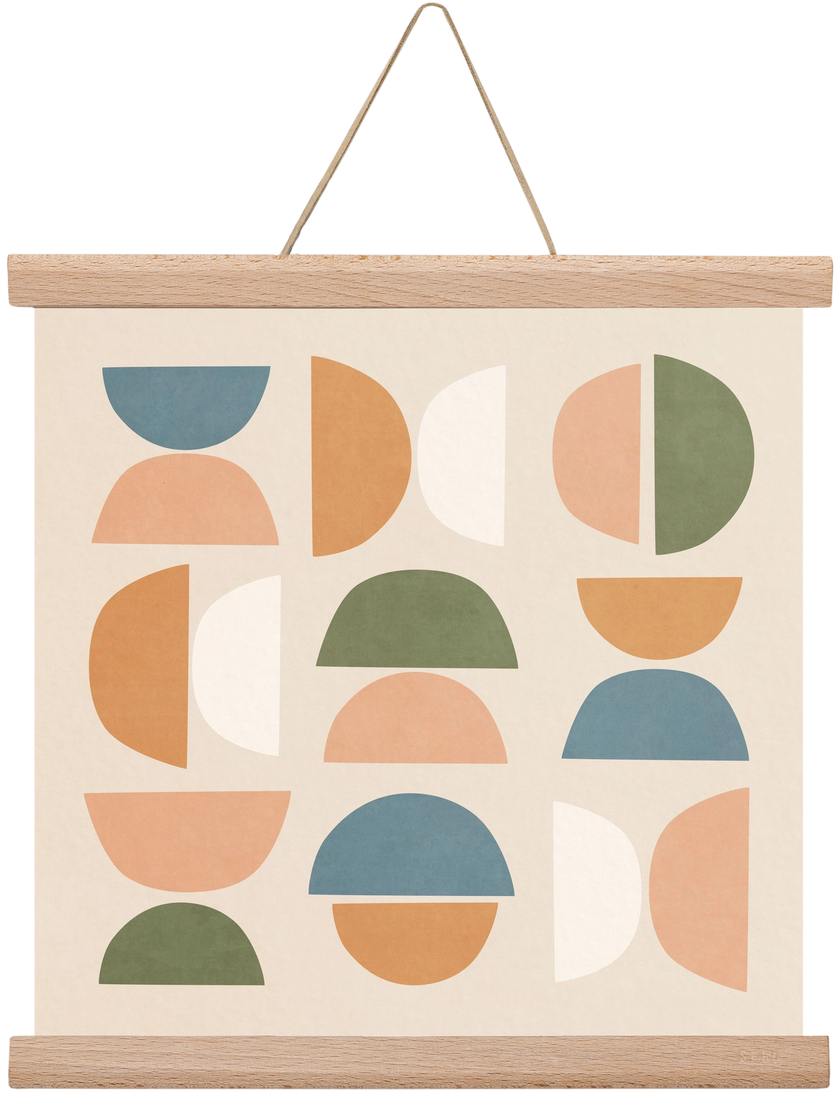 MINIMAL GEOMETIC ART 02, 30x30 cm (30x30 cm), Tölgy akasztó