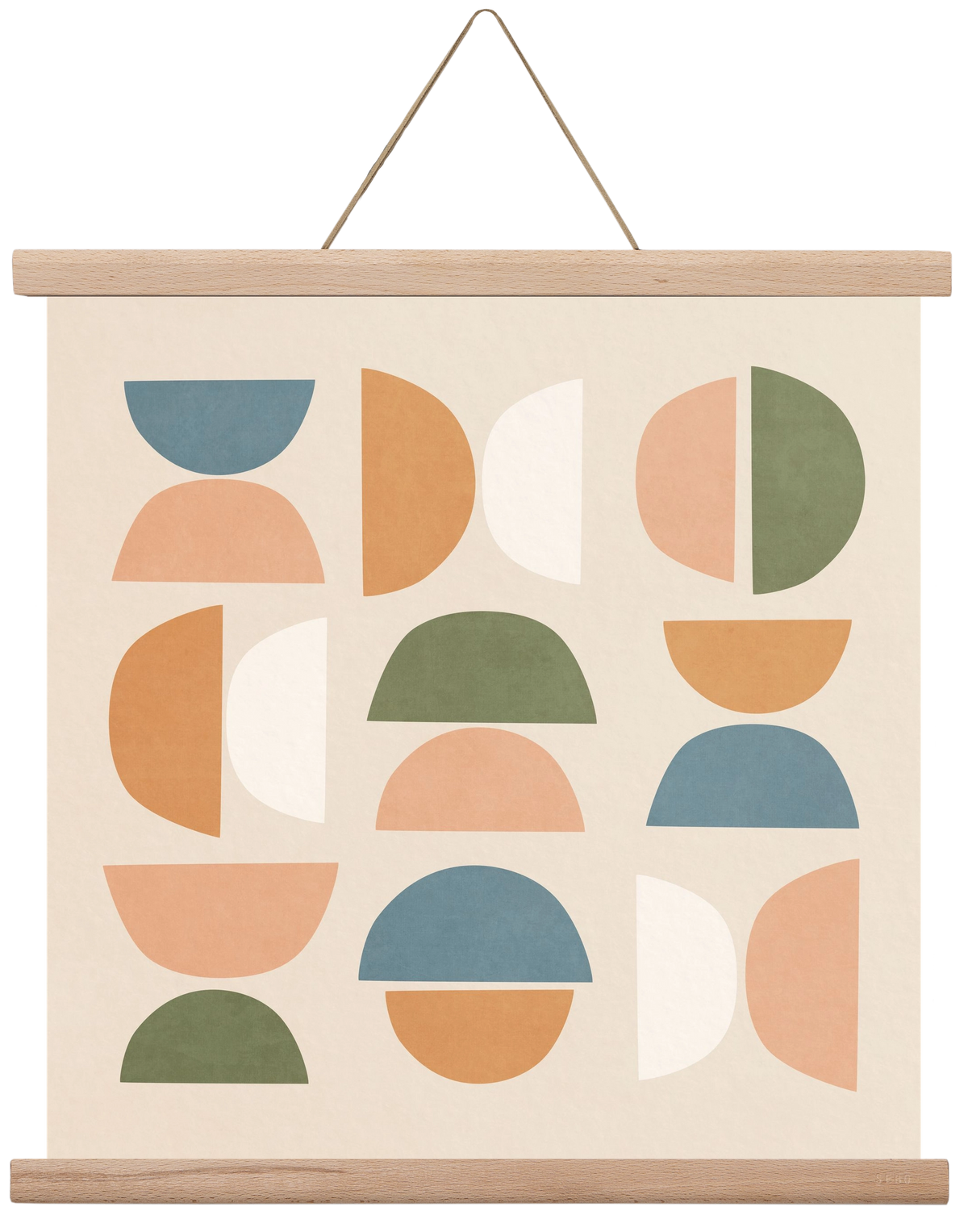 MINIMAL GEOMETIC ART 02, 40x40 cm (40x40 cm), Tölgy akasztó