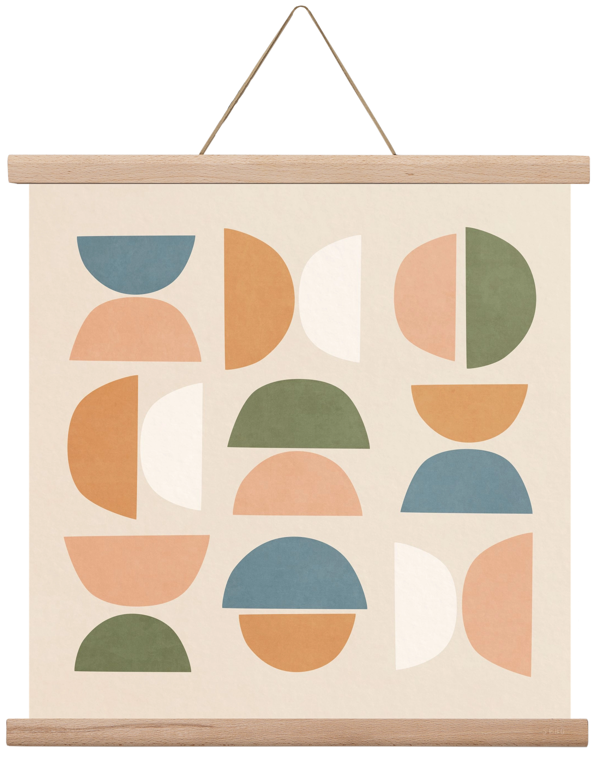 MINIMAL GEOMETIC ART 02, 40x40 cm (40x40 cm), Tölgy akasztó