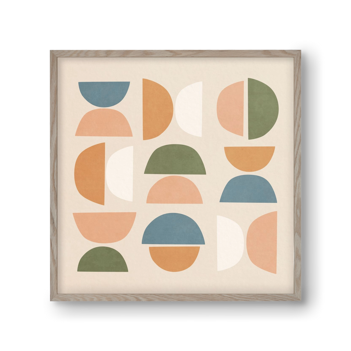 MINIMAL GEOMETIC ART 02, 30x30 cm (30x30 cm), Tölgy keret