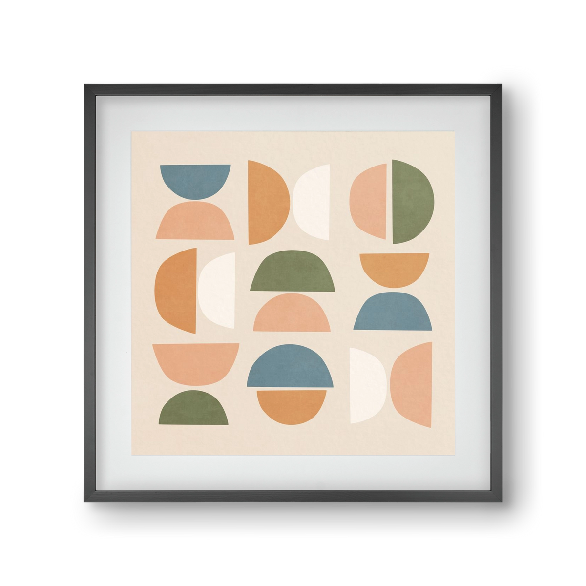 MINIMAL GEOMETIC ART 02, 30x30 cm (20x20 cm), Fekete keret, paszpartuval