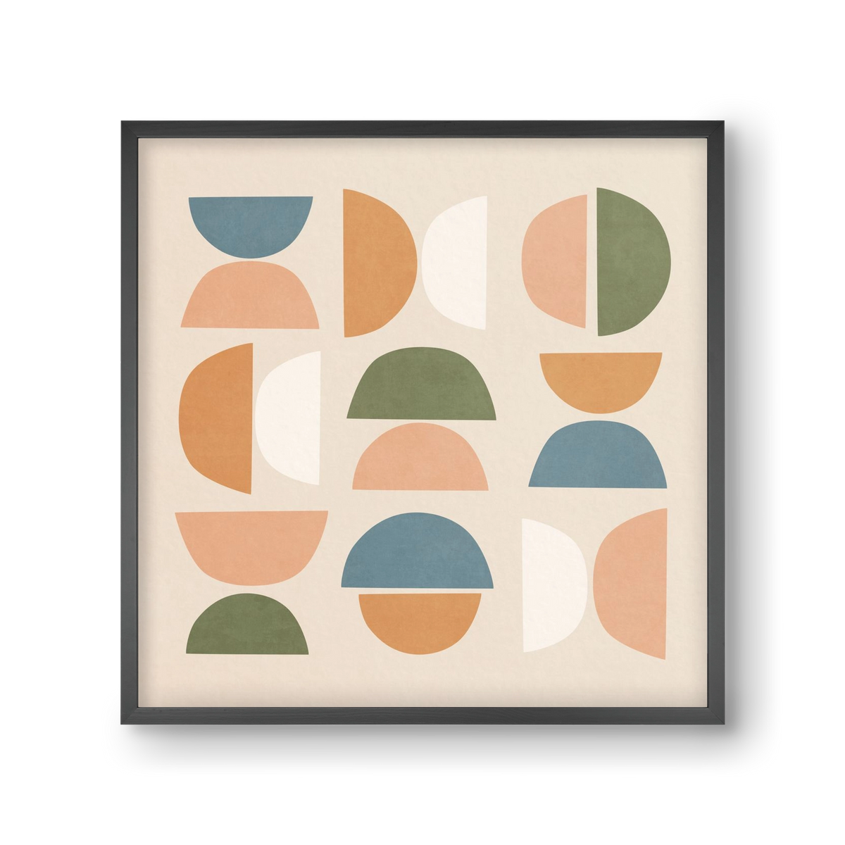 MINIMAL GEOMETIC ART 02, 30x30 cm (30x30 cm), Fekete keret