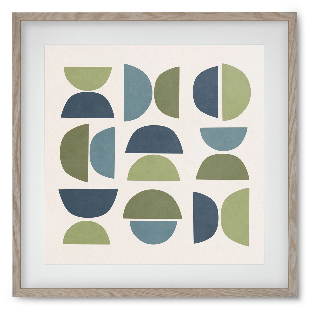 MINIMAL GEOMETIC ART 03, 50x50 cm (40x40 cm), Tölgy keret, paszpartuval