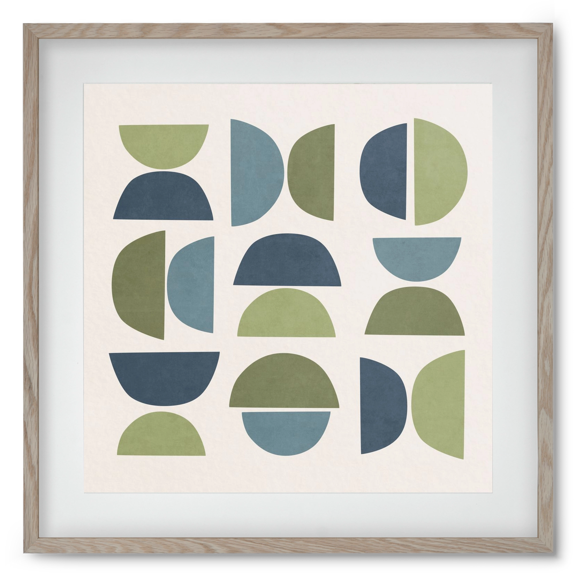 MINIMAL GEOMETIC ART 03, 50x50 cm (40x40 cm), Tölgy keret, paszpartuval