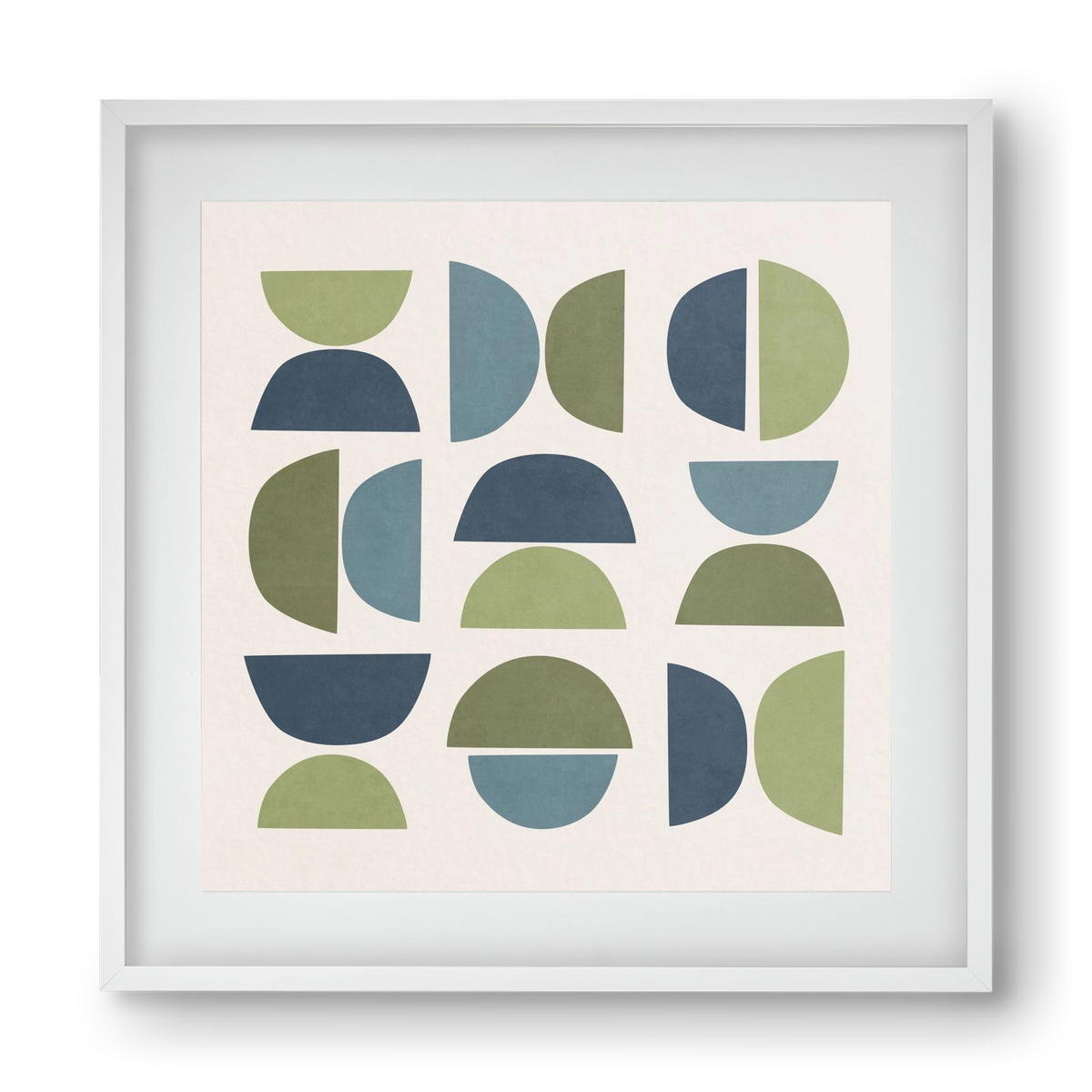 MINIMAL GEOMETIC ART 03, 40x40 cm (30x30 cm), Fehér keret, paszpartuval