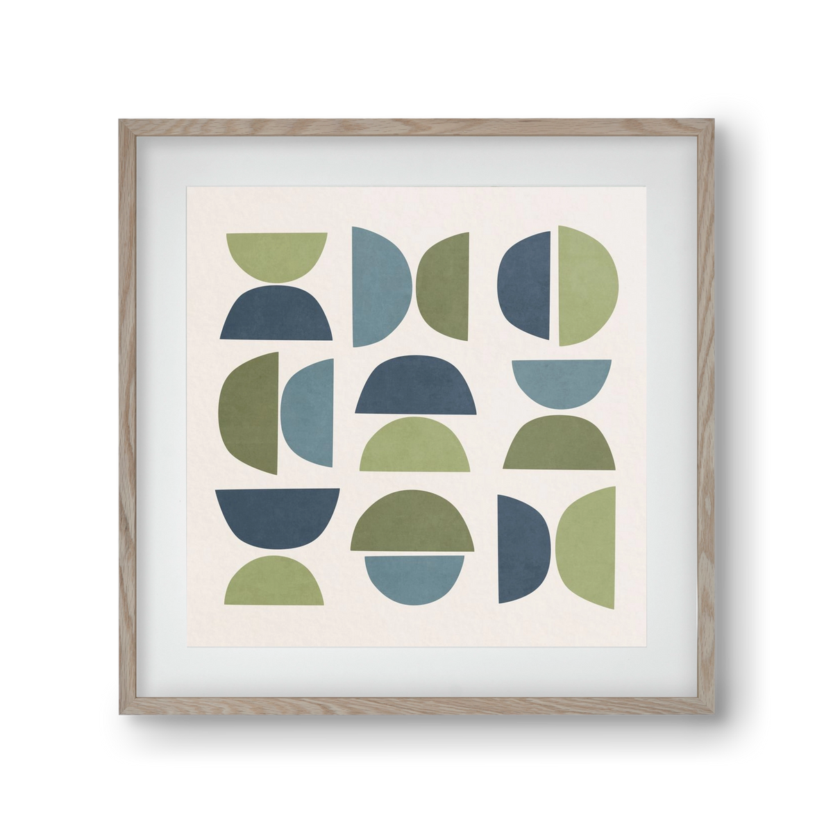 MINIMAL GEOMETIC ART 03, 30x30 cm (20x20 cm), Tölgy keret, paszpartuval