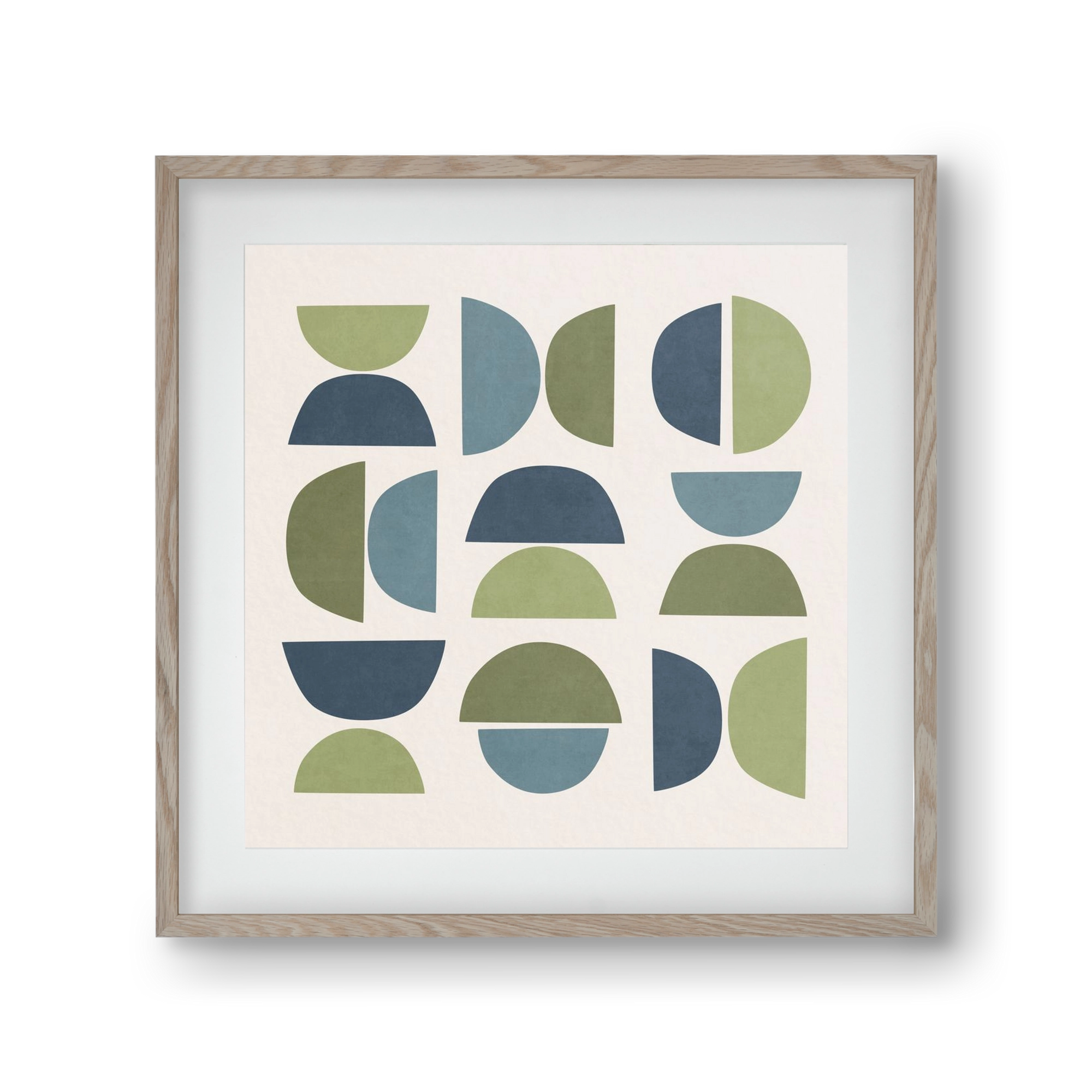 MINIMAL GEOMETIC ART 03, 30x30 cm (20x20 cm), Tölgy keret, paszpartuval