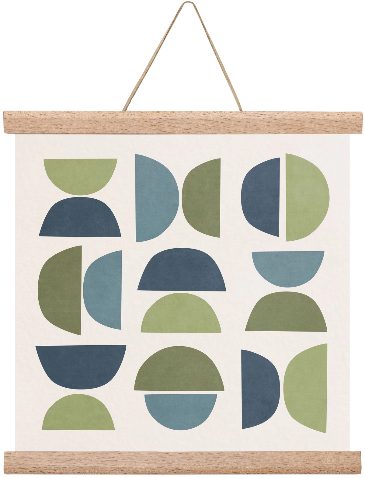 MINIMAL GEOMETIC ART 03, 30x30 cm (30x30 cm), Tölgy akasztó